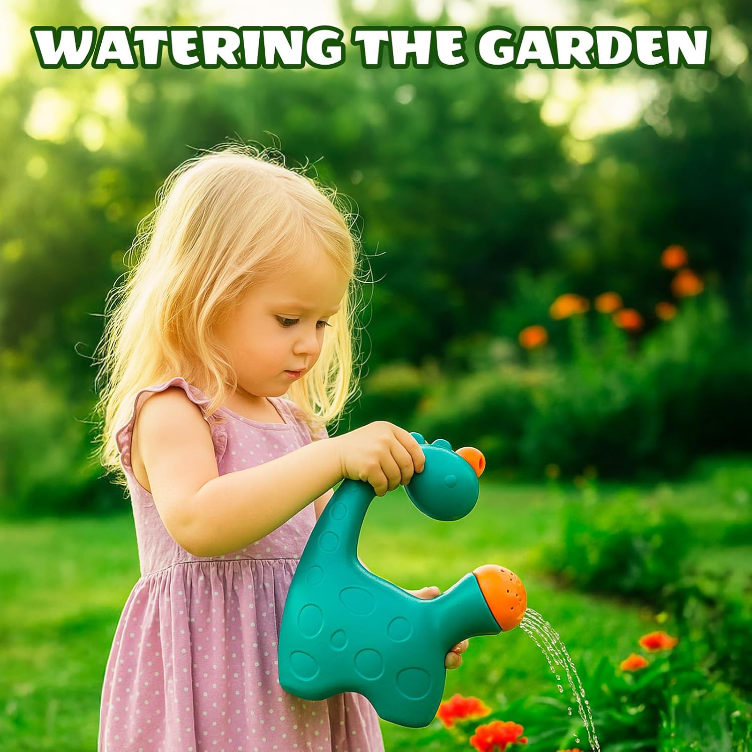 Kids Gardening Tool Set with Wheelbarrow, Watering Can, Gloves, Rake, Shovel - Fun Outdoor Indoor Pretend Toys for Toddlers Boys Girls Ages 3-7 image number 1