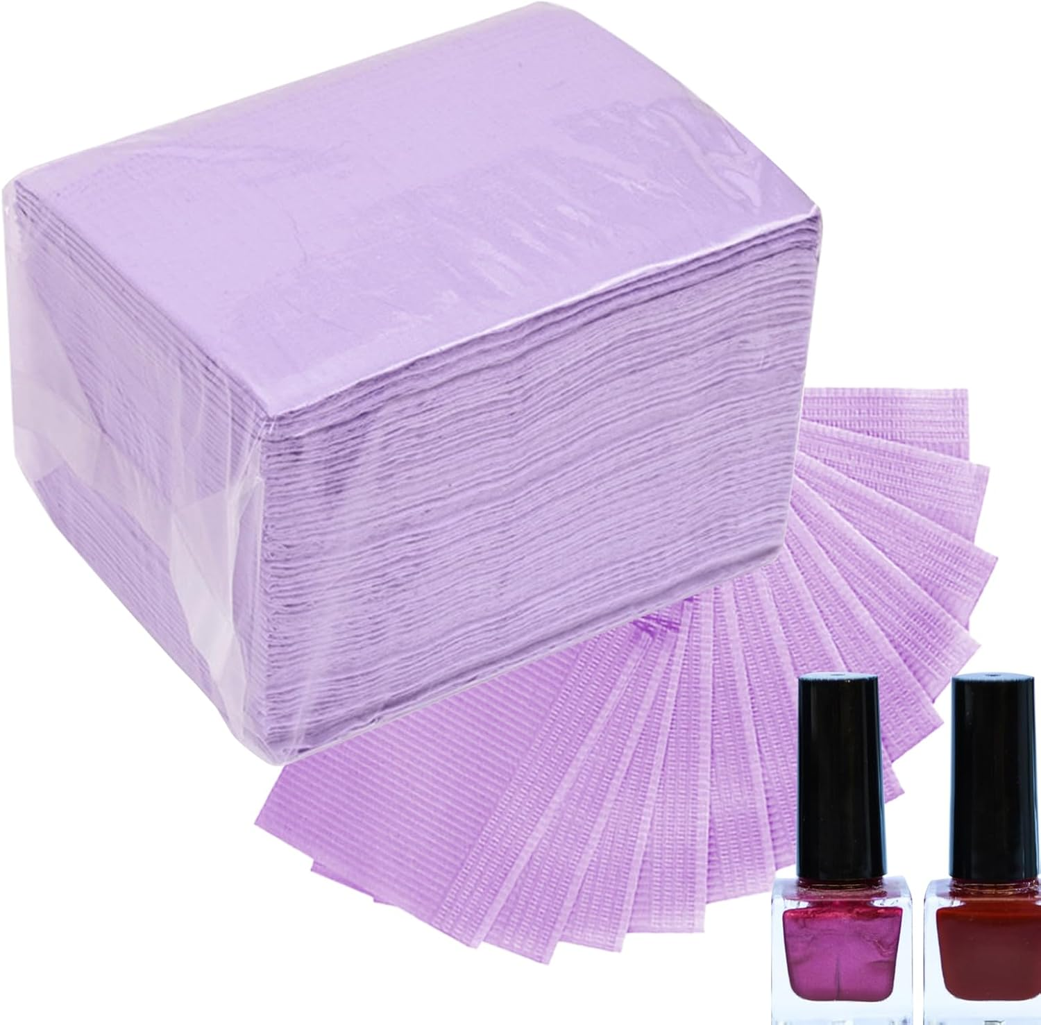 Nail Wipes - Nail Towels | Acrylic Nil | Eyelash Cleaning Wipes | Collar Mats Decoration Kits | 50Pcs Waterproof Pad Manicure Table Mats | Water Absorbing 3-Layer Design Clean Pads for Manicure Remov