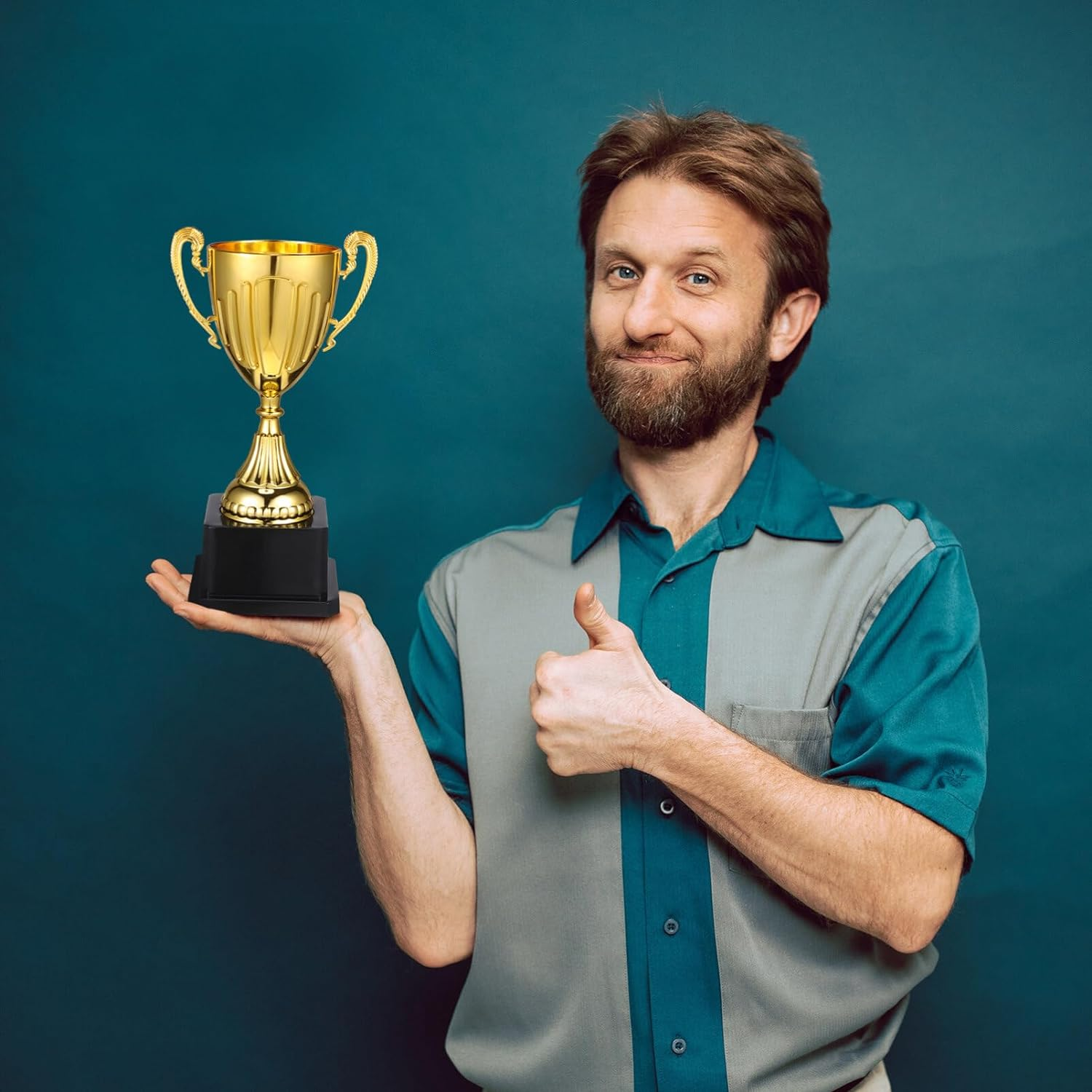 VICASKY Plastic Trophies Participation Competitions - Tournaments Birthday Competitions Spelling Mini Gold Award Trophy Cup, Plastic Trophies Golden Cup Participation for Party Favors image number 4