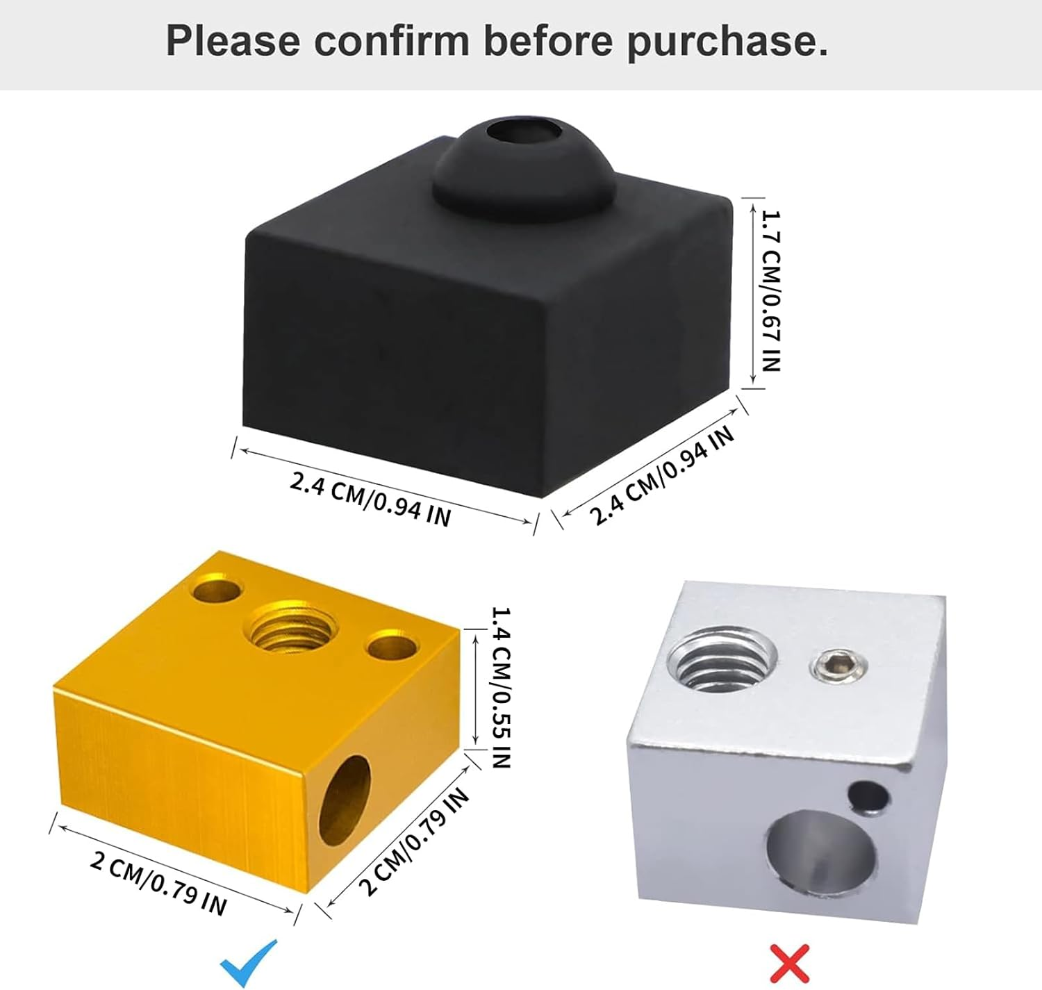 Hunken 6-Pack 3D Printer Heated Block Silicone Covers, Hotend Silicone Socks, Protective Covers, 3D Printers-Heat-Resistant Accessories Compatible with Ender 3 V3 SE, Ender 5 S1, Ender 7 image number 6