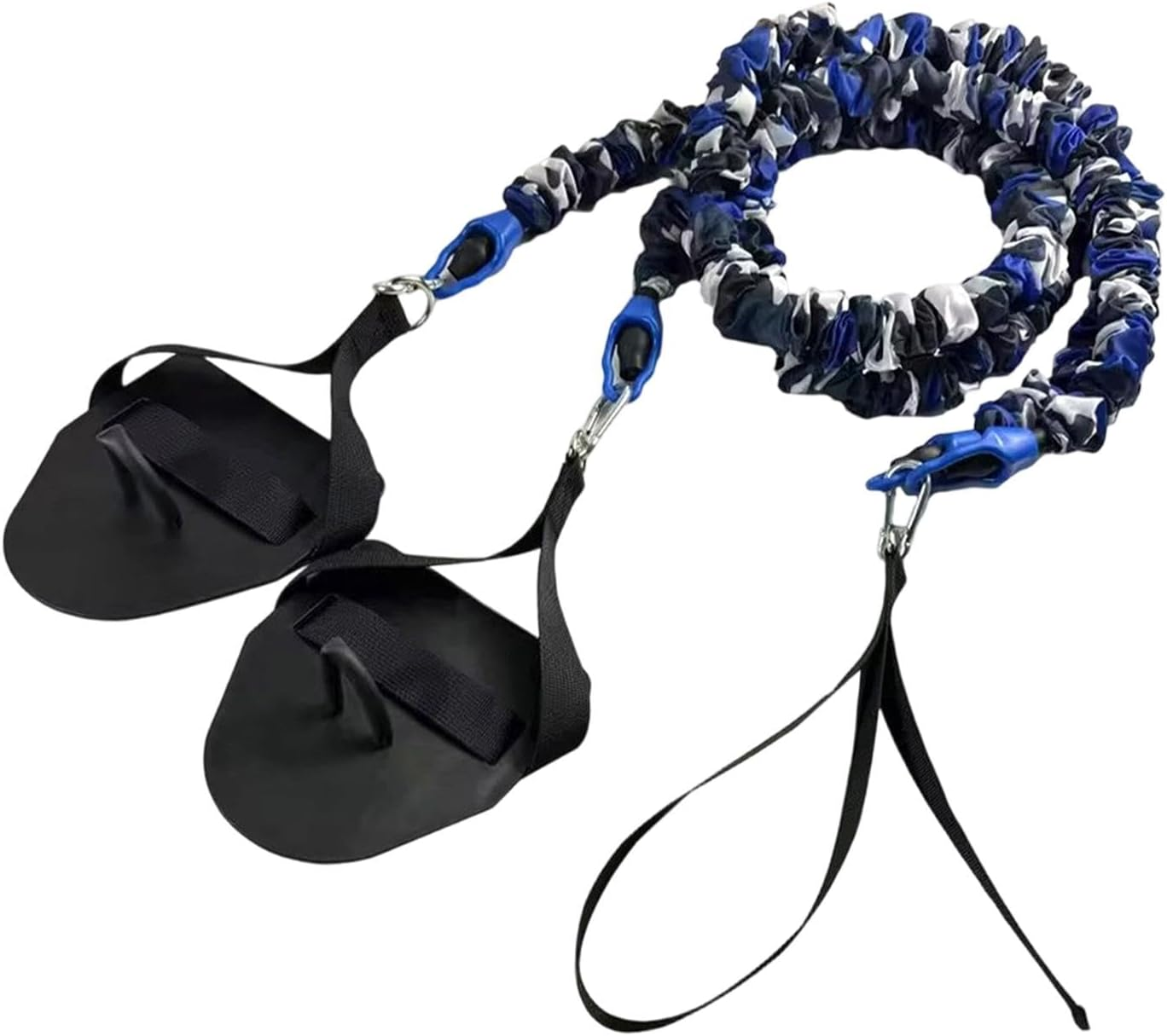 Ａ Aternee Swimming Resistance Band Bungee Cord Arm Strength Exercise Elastic for Women Men Latex Dryland Cord Training Equipment, Blue 50Lbs