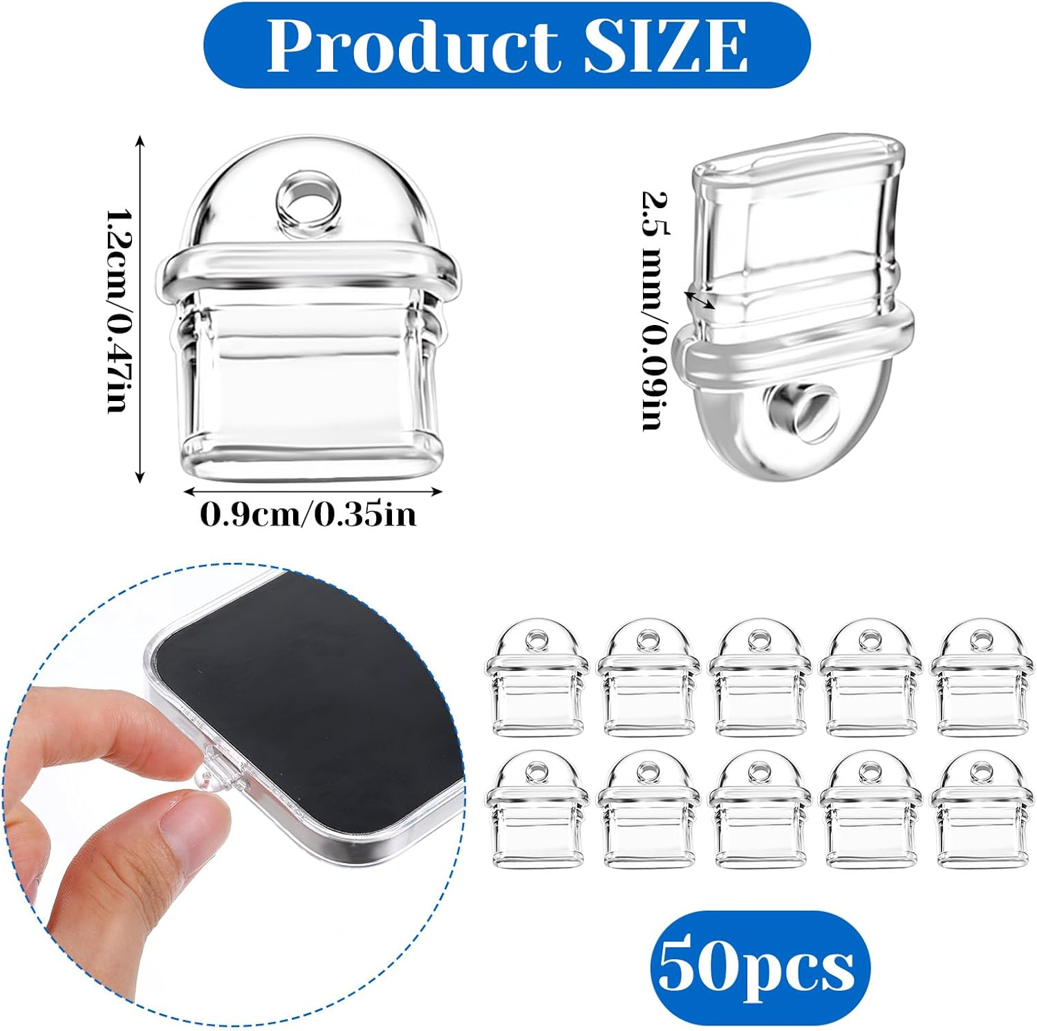 50 Pcs White anti Dust Silicone Type C Charging Port, Clear Charging Port Covers anti Plug Cover Plugs, Protector Protective Dust Plug for Phones Laptops image number 4