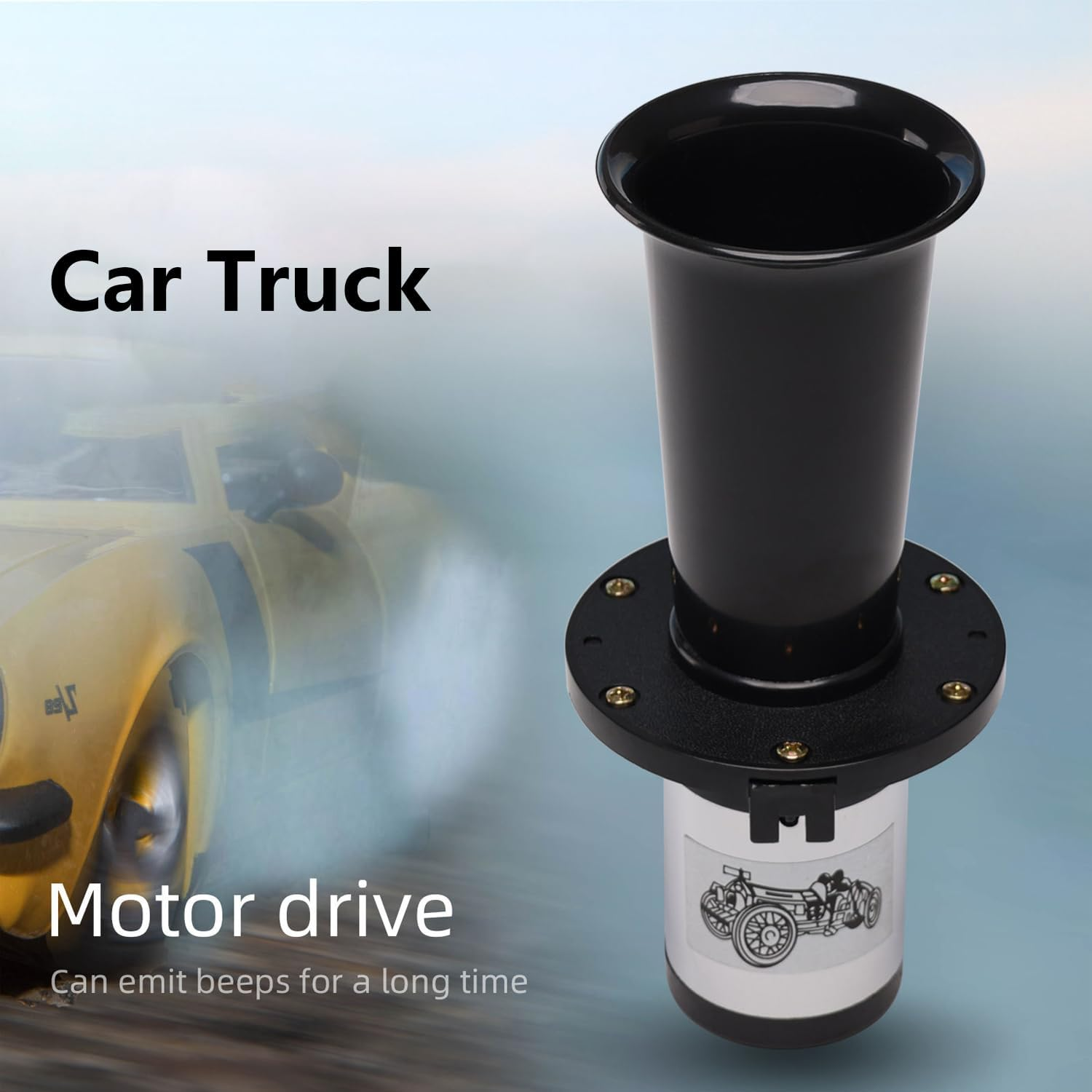 Tootoo 12V 110Db Car Van Air Horn Klaxon Ahoooogah Sound Classic Boat Claxon Truck image number 3