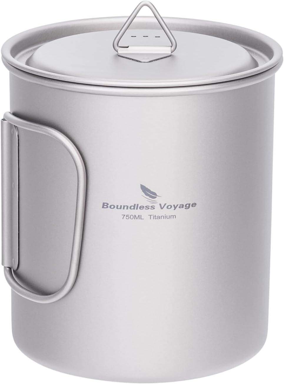 Boundless Voyage Titanium Mug with Lid Outdoor Titanium Lightweight Coffee Mug for Hiking Backpacking Camping (Ti3249D-750Ml) image number 3