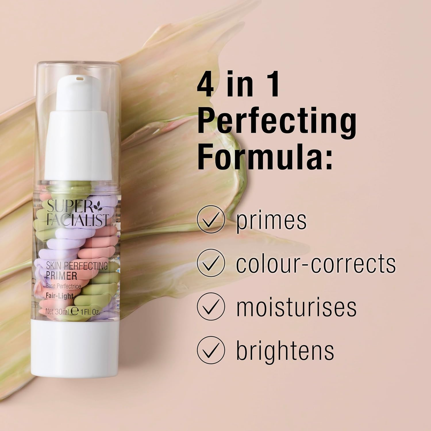 Super Facialist Skin Perfecting Primer - Base Face Primer to Hydrate, Protect & Refine with Colour Corrector Technology, Hyaluronic Acid & Niacinamide, Vegan Friendly Make up Primer, 30Ml image number 5