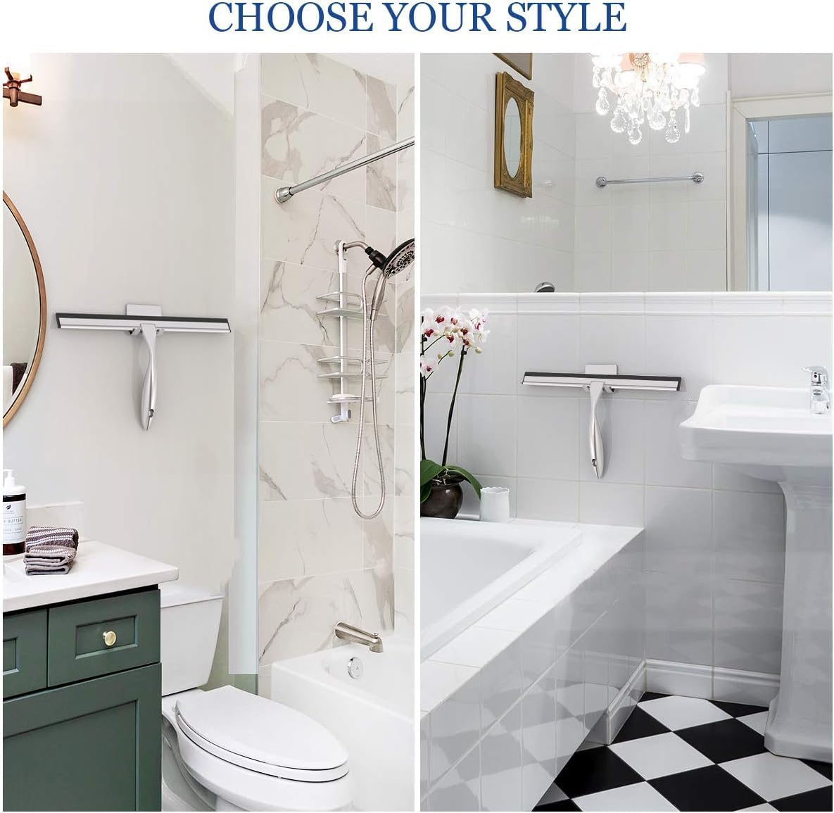 Wiper Shower Squeegee for Shower Doors, Bathroom, Mirrors, Tiles and Car Windows image number 2