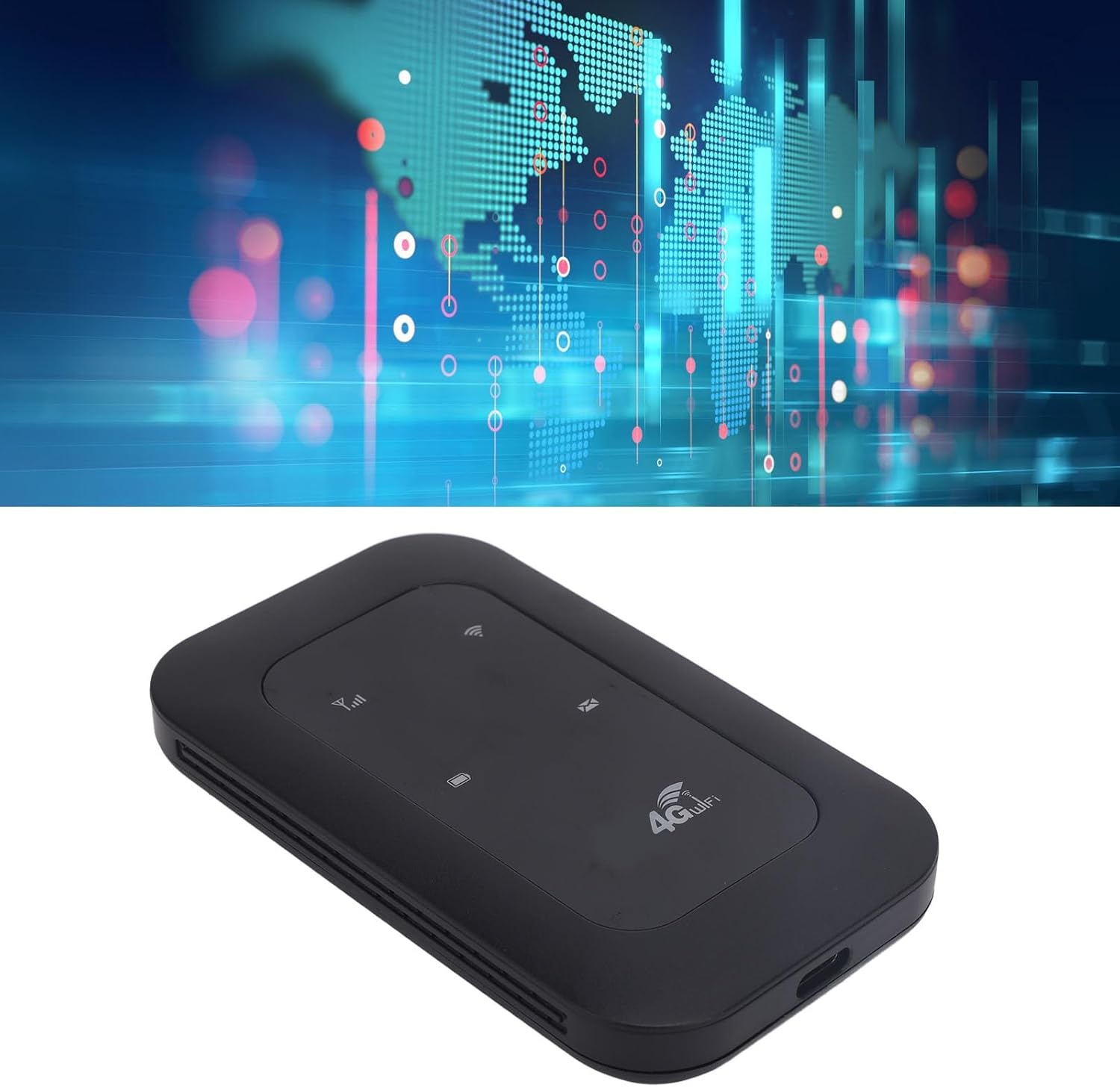 4G LTE Router, 150Mbps Unlocked Portable Wi Fi Router with SIM Card Slot, 2100Mah Pocket Mobile Hotspot, up to 10 Users, for Asia, Africa, Middle East image number 6