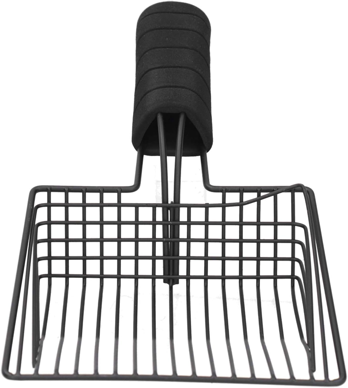 Cat Litter Scoop Cleaning Shovel, Black Reusable Metal Cat Litter Sand Scoop, Non Stick Sifter with Deep Shovel, Pet Cat Cleaning Supplies(L) image number 2