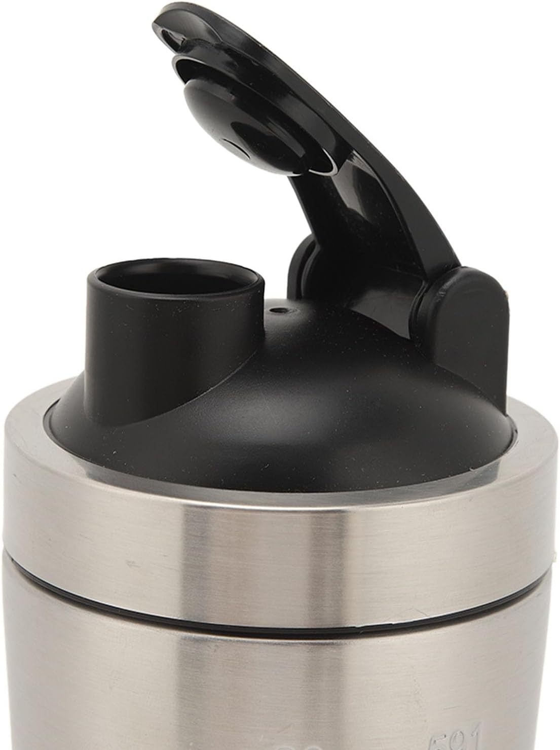 Protein Shaker, Stainless Steel Easy Clean 2 Pieces Easy Shaker Bottle Portable with Wire Whisk for Fitness (600Ml) image number 3