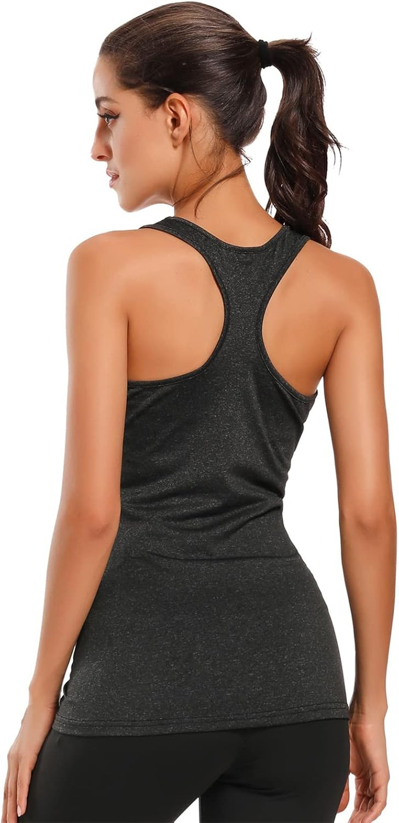 Ecavus 3PCS Women'S Maternity Tank Tops Seamless Racerback Workout Athletic Yoga Tops Pregnancy T-Shirt image number 5