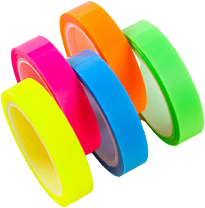 Transparent Highlighter Tapes Writable, Thin Sticky Tabs, Index Tabs, 5 Colors Annotation Tabs, Page Markers, Scores-Marks, Book Tabs, Marking Sticker for Office School Supplies (6Mm X 5M)