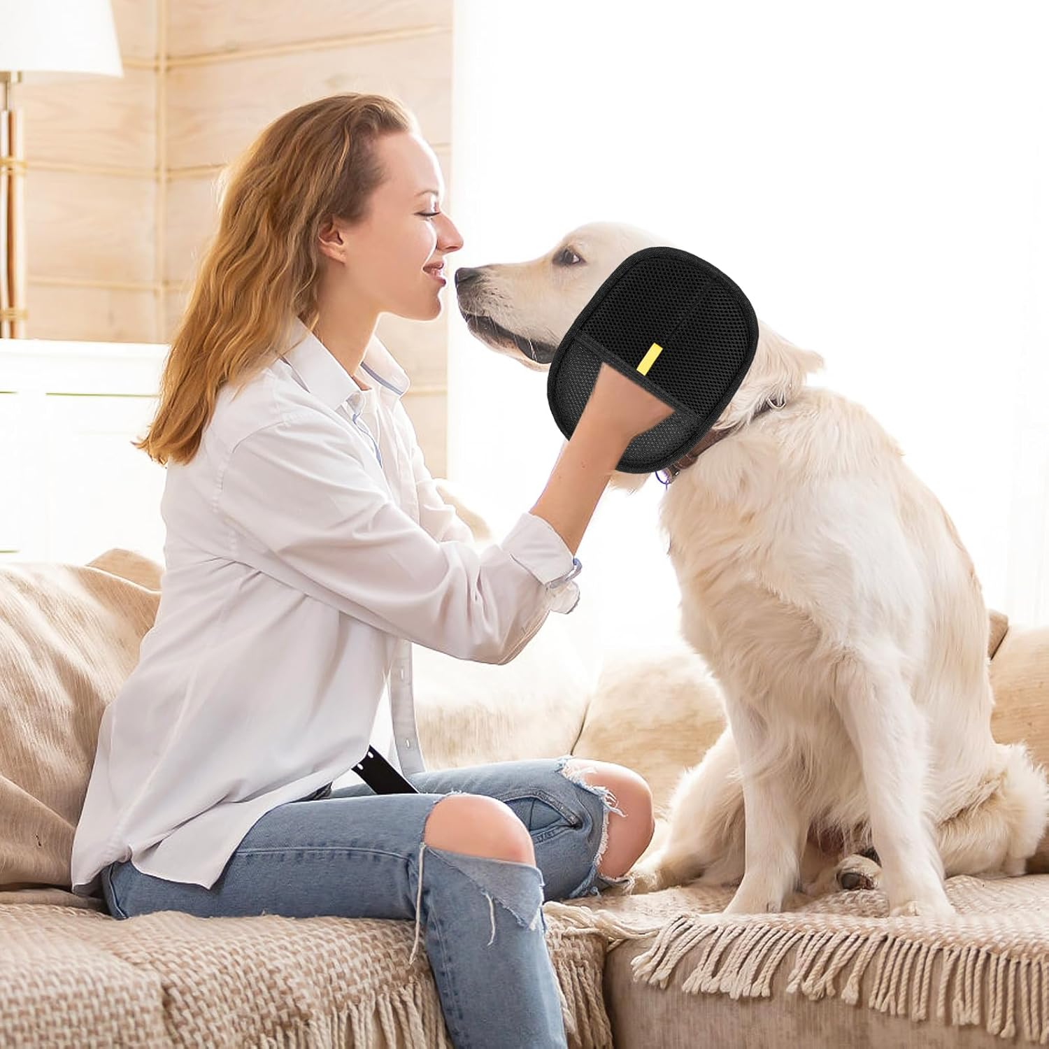 AKONE Fur Magnet Glove, 6-Piece Pet Hair Remover Set, Care Gloves, Pet Hair Removal Gloves for Cats and Dogs image number 6