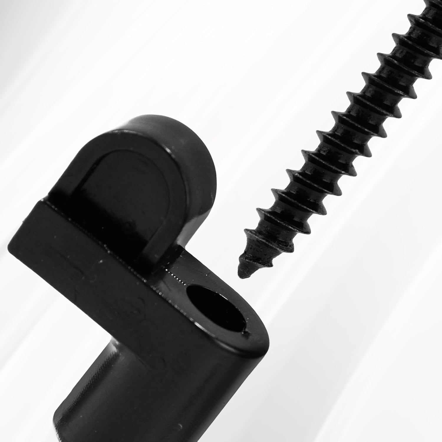 48Pcs 3/8In Window Screen Clips with Screws, Durable Nylon Diecast Door Glass Secure Fasteners Winter Window Screen Retainer Clip for Storm Windows Storm Panels Hardware (Black)