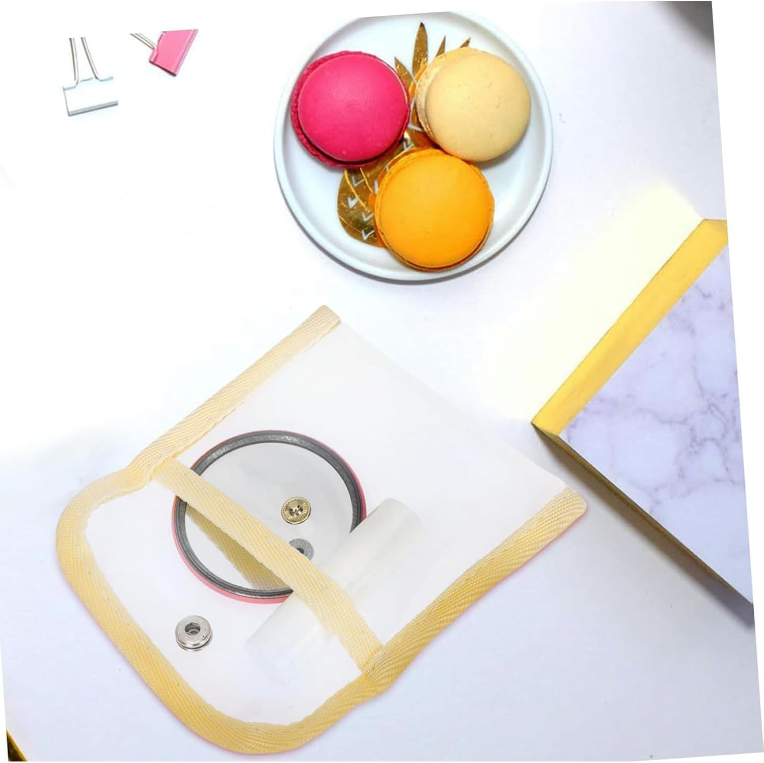 6-Piece PVC Transparent Bag Transparent Makeup Bag Pencil Bag ID Card Storage Bag Transparent Makeup Bag Portable Coin Purse Coin Purse Transparent Travel Bag Travel Storage Bag image number 1