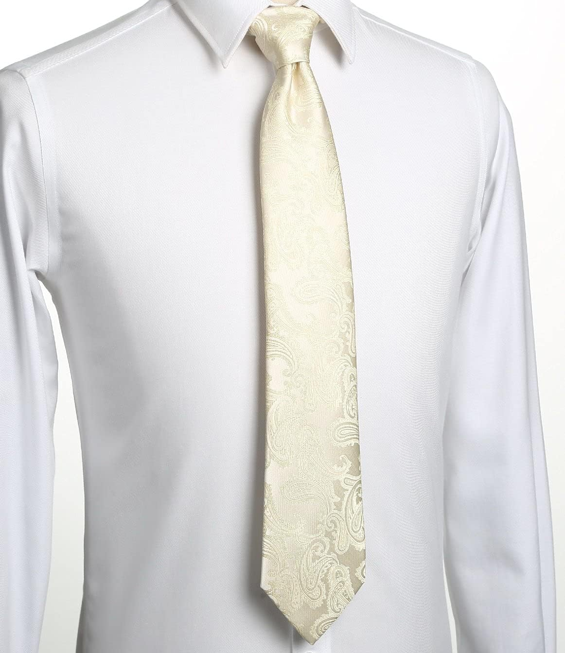 Kissties Mens Tie Set: Paisley Necktie + Pocket Square Hanky + Gift Box image number 2