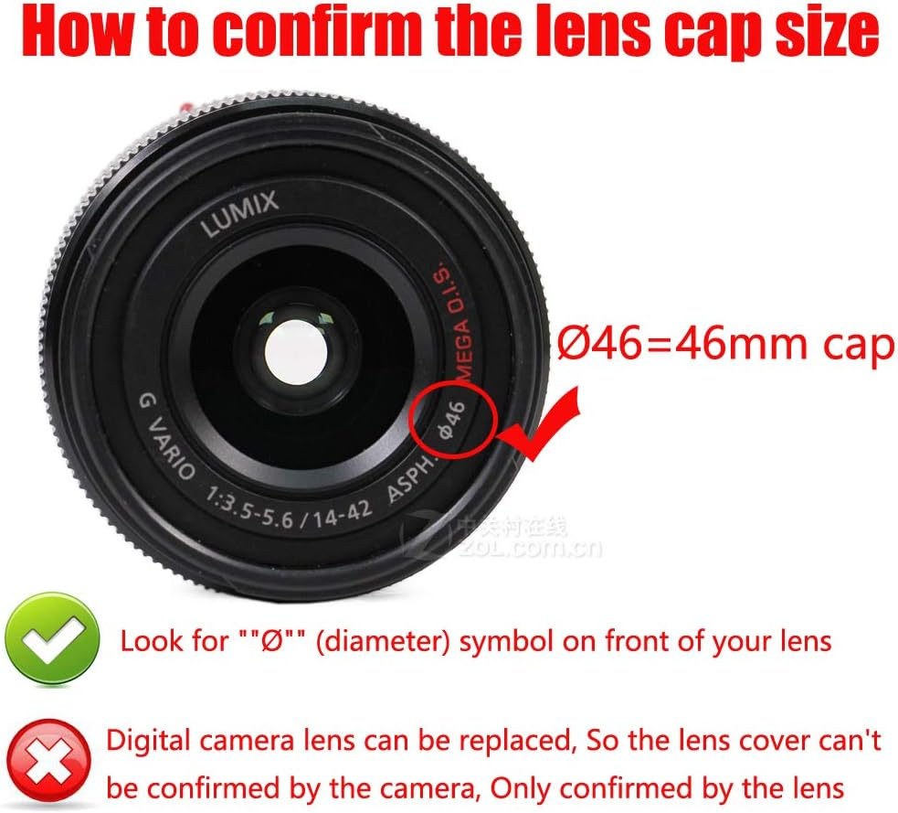 46Mm Lens Cap Compatible for Panasonic Lumix G9 G7 Kit Lumix G Vario 14-42Mm Lens, for Nikon Z50 Kit NIKKOR Z DX 16-50Mm Lens. (2 Pack) image number 2