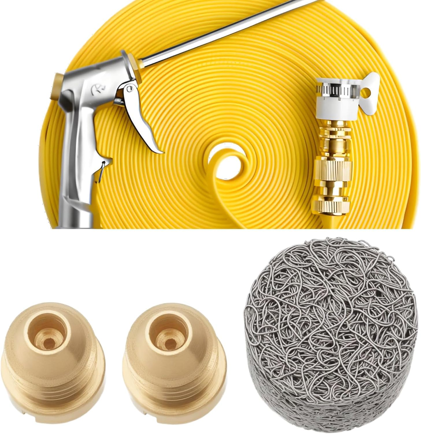 Be in Your Mind 2Sets 1.0Mm Brass Foam Cannon Orifice Nozzle Tips with Foam Maker Suitable for Snow Foam Lance Replacement Parts 3000 PSI image number 1