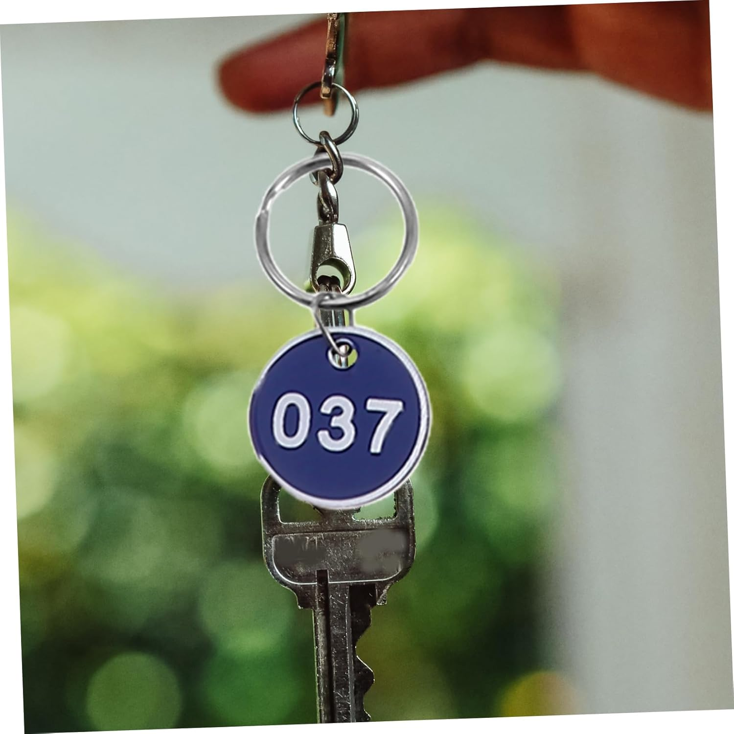 Garneck 50Pcs Aluminium Alloy Storage Tags Metal Numbers Plates Luggage Id Tags Key Ring Labels for Travel image number 2