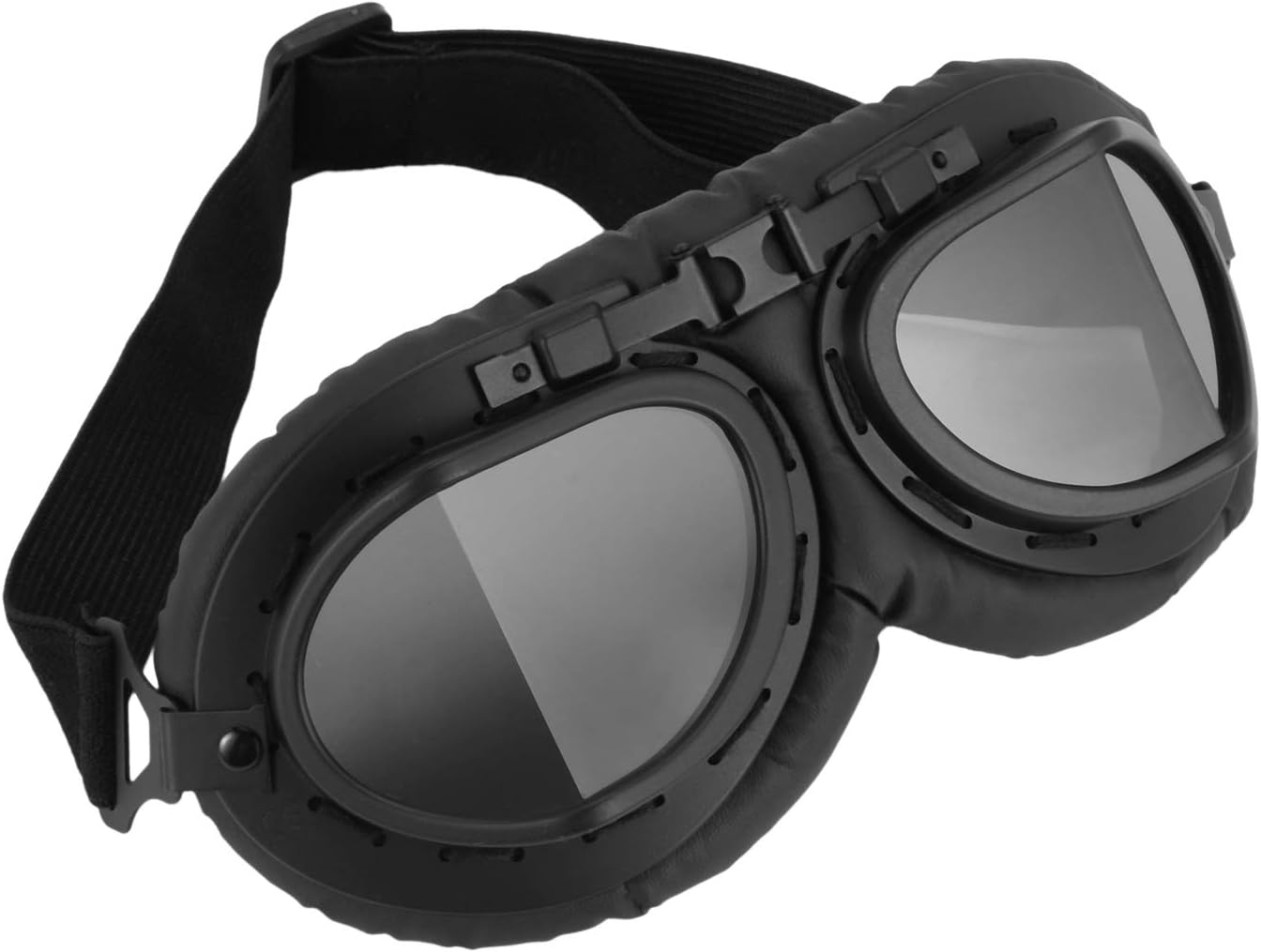 Retro Gray Motorbike Helmet Pilot Goggles Vintage WWII Pilot Goggles Motorcycle Scooter Glasses Uv for Helmet image number 3