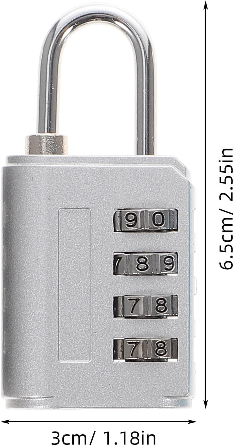 Baluue 5Pcs Zinc Alloy 4-Digit Combination Padlocks for Luggage Suitcase Gym Locker Travel Backpack Cabinet Locks image number 2