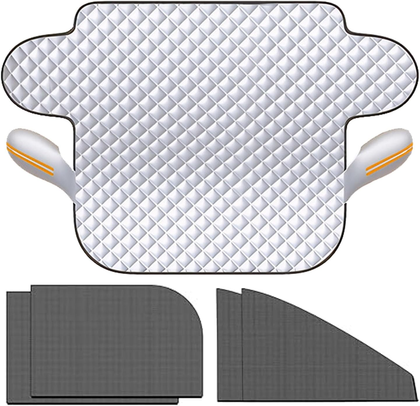 5Pcs Car Windshield Sun Shade, Winter Windshield Protector, Sunshade Front Window Automotive Covers, Car Windscreen Cover with Side Mirror Cover (160Cm) image number 1