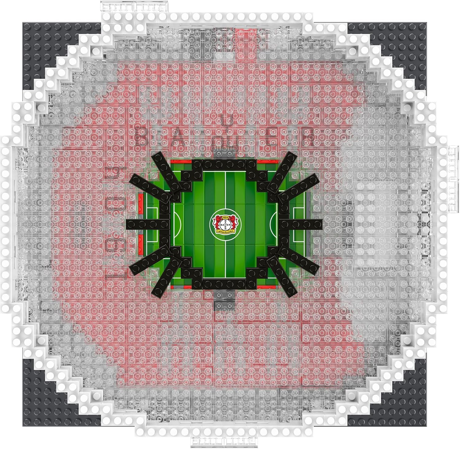 FOCO Official Licensed Bayer 04 Leverkusen FC Bayarena BRXLZ Bricks 3D Mini Football Stadium Construction Set image number 5