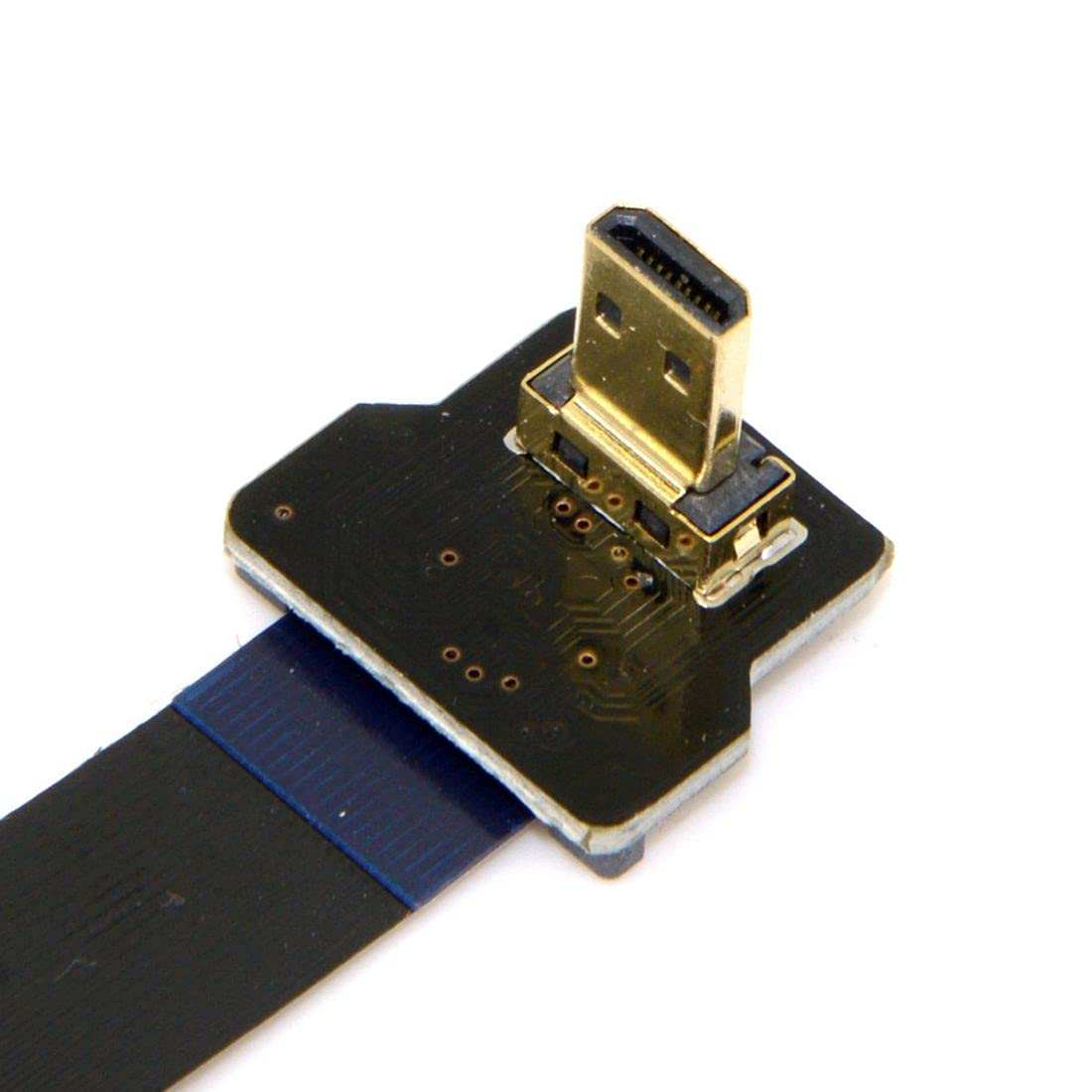 CY 20Cm 90 Degree up Angled FPV Micro HDMI Male to HDMI Male FPC Flat Cable for GOPRO Multicopter Aerial Photography