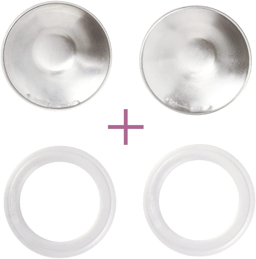 SILVERETTE the Original Silver Nursing Cups with O-Feel Silicon Ring - Soothe and Protect (Silverette + O-Feel) (Regular) image number 1