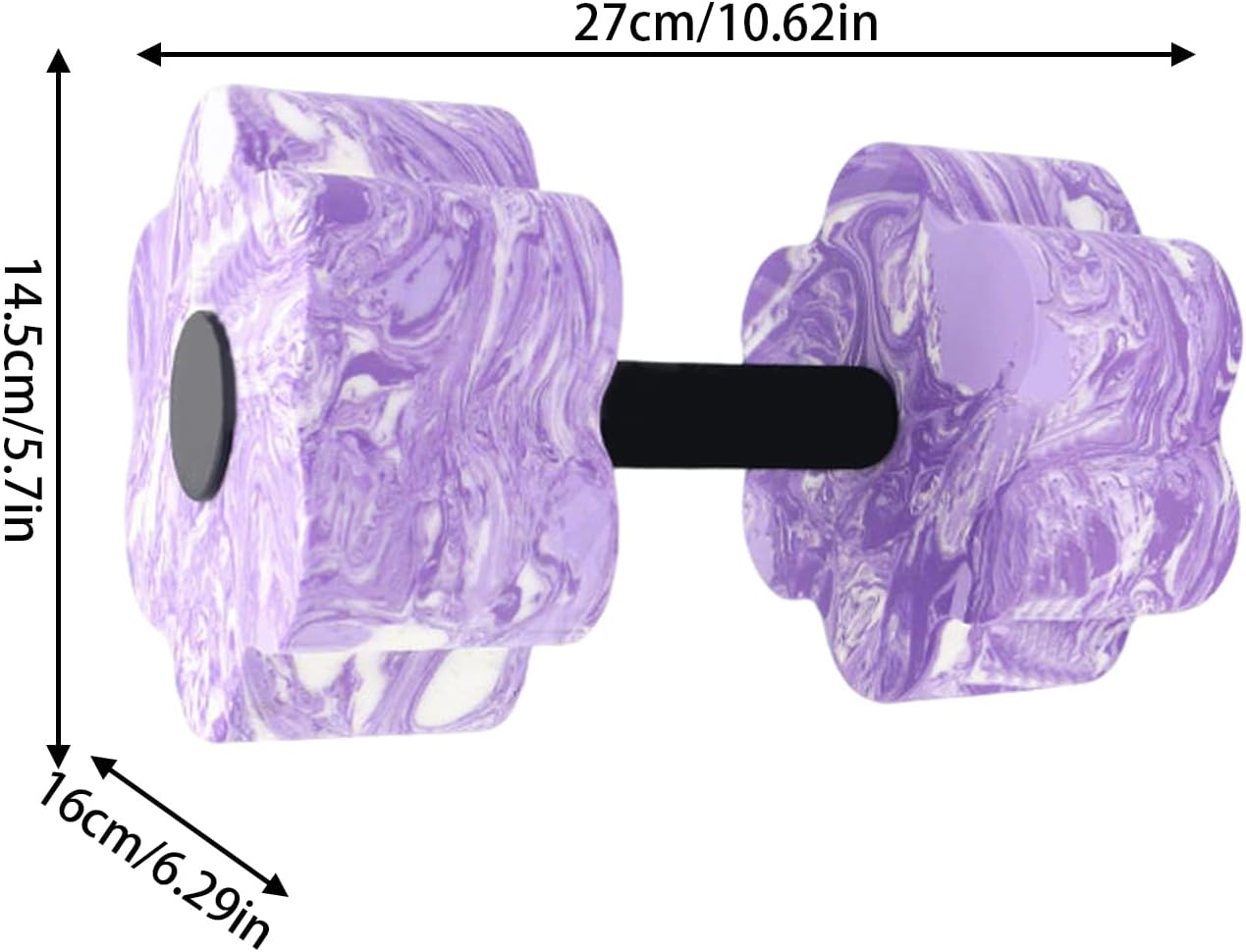 Flower Shaped Exercise & Fitness Dumb Bells, EVA Foam Dumbbell Set, Aqua Aerobics Weights, Water Exercise Tools, Portable Workouts Equipment for Men Women