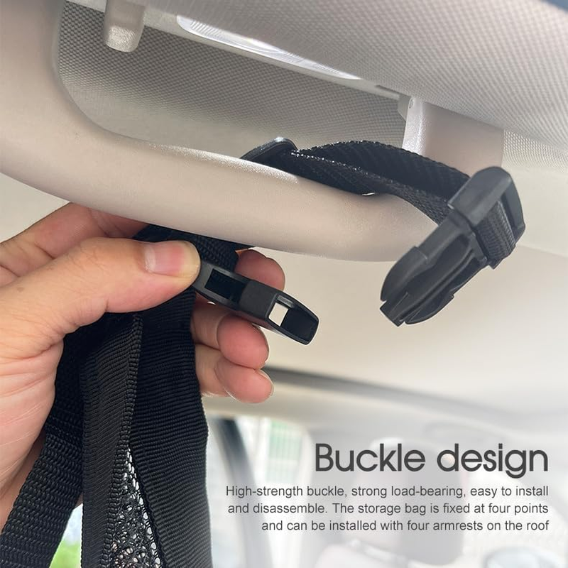 Tootoo Universal Car Ceiling Storage Net Car Roof Cargo Net Mesh Storage Bag Campervan image number 3