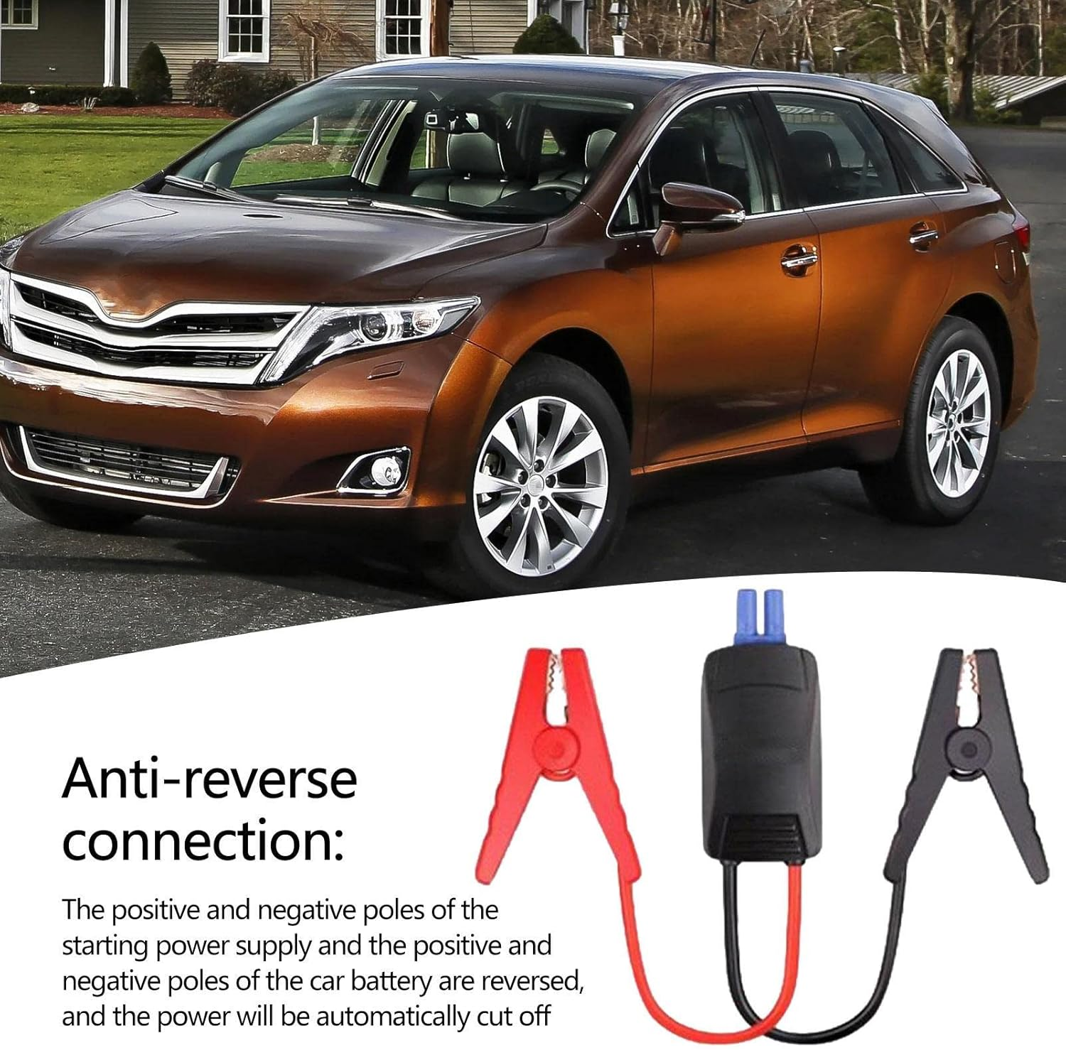 Jumper Cable,Car Emergenny Start Clip,Emergeency Car Jump Starter Booster,2 Gauge Jumper Cables,Smart Jumper Clamp Booster,Jump Cables for Auto Car Trucks Power Bank, Jump Start Cable image number 5