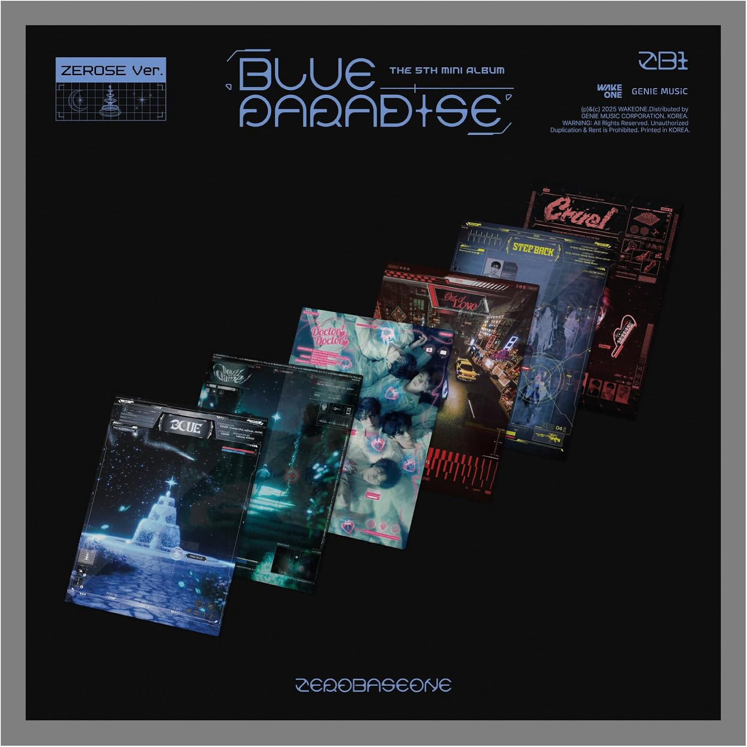 ZEROBASEONE BLUE PARADISE 5Th Mini Album with Tracking Sealed ZB1 (Standard Seek Version) image number 4