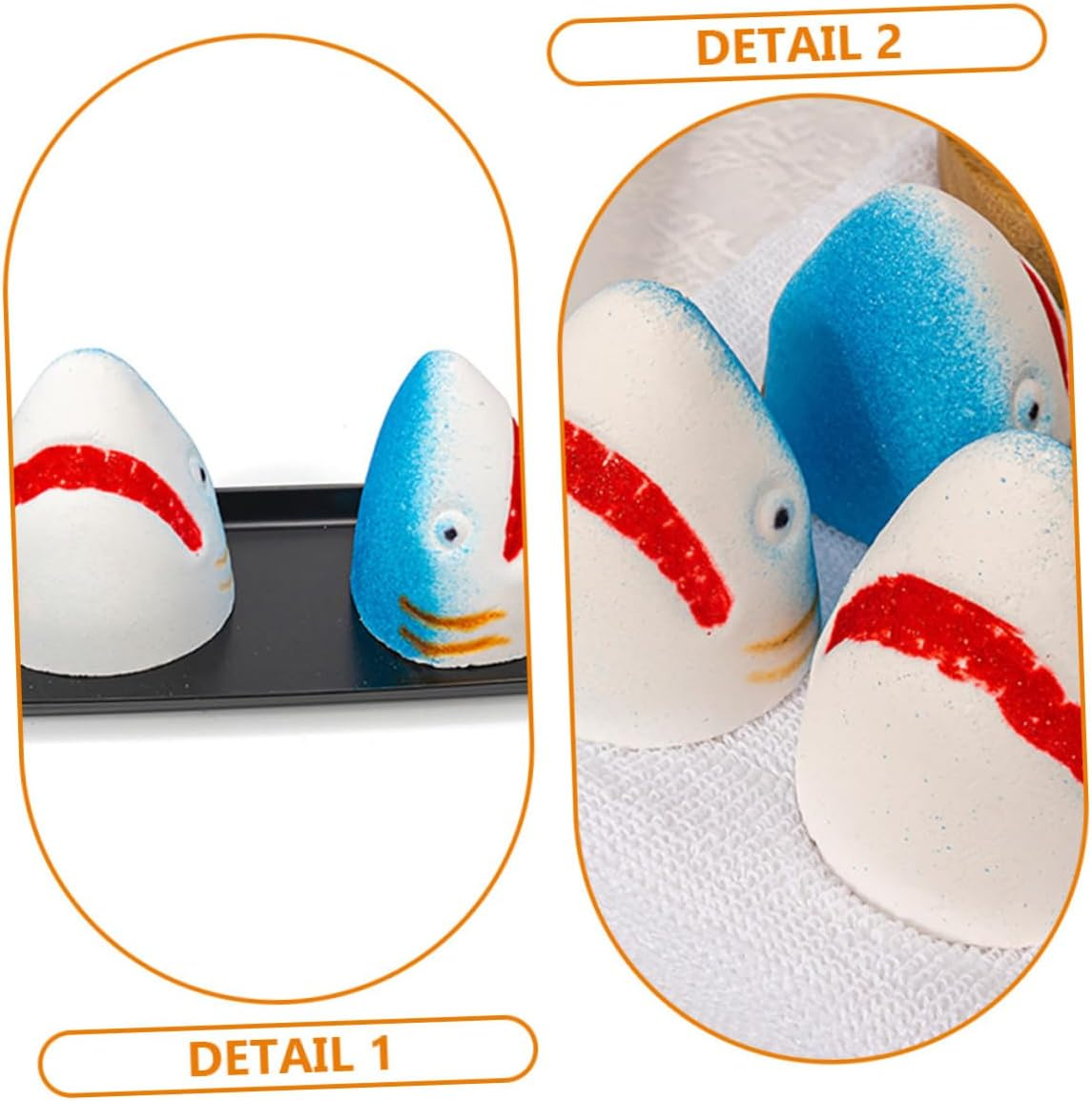 BCOATH 3Pcs Natural Bathing Salt Bomb Shark Bubble Bath Bomb for Boys and Girls Adults for Family Friends image number 5