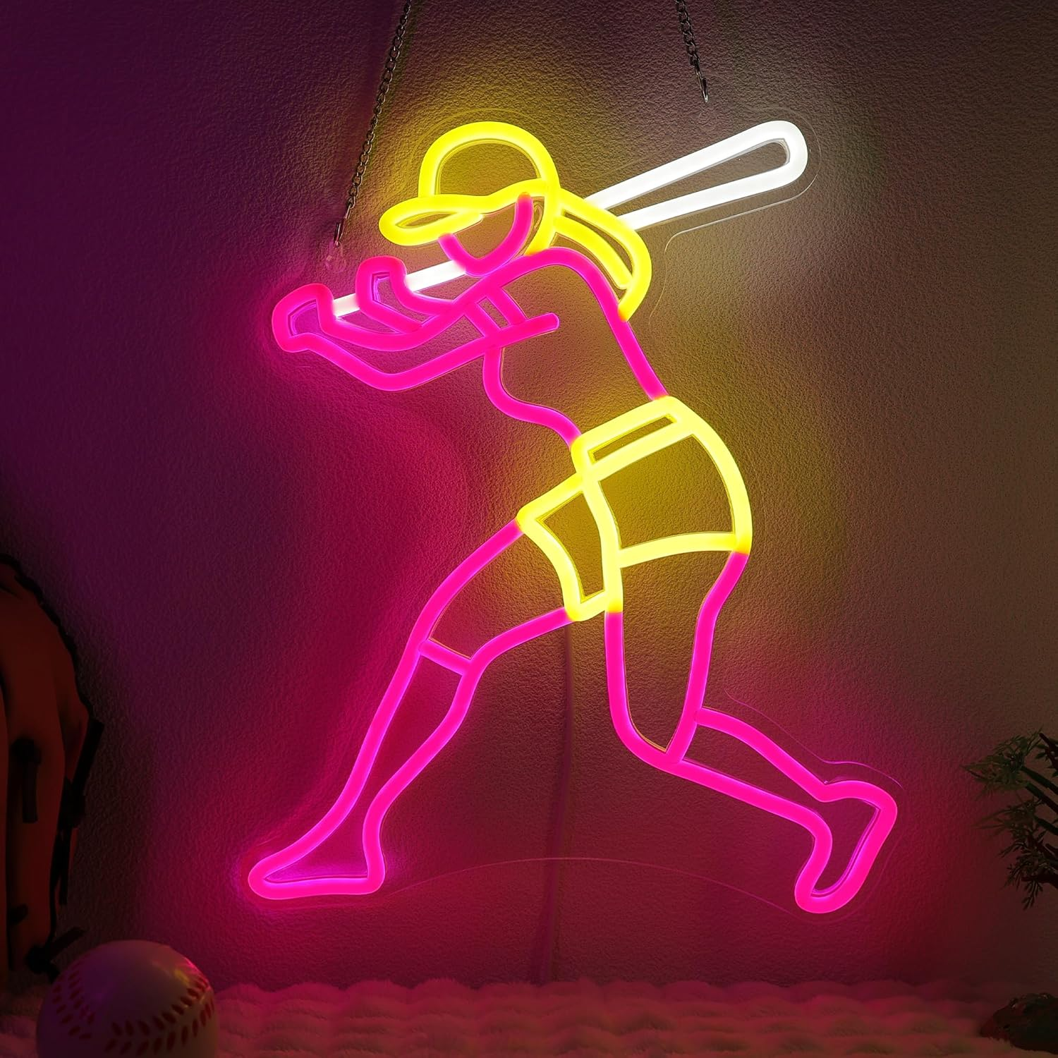 Okiyid Soccer Neon Sign for Girls - Dimmable Sport Wall Decor with USB Power,Unique Gifts for Soccer Girls Women, LED Neon Lights for Friends College Dorm Football Fans Accessories