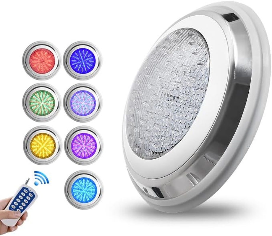LED Pool Lighting,Underwater Smart Pool LED Pool Lights for Inground Wall Mounted, Color Changing with Remote, Submersible Led Pool Lights Bulb, for Multi Scene Pool Decoration AC12V 55W image number 2