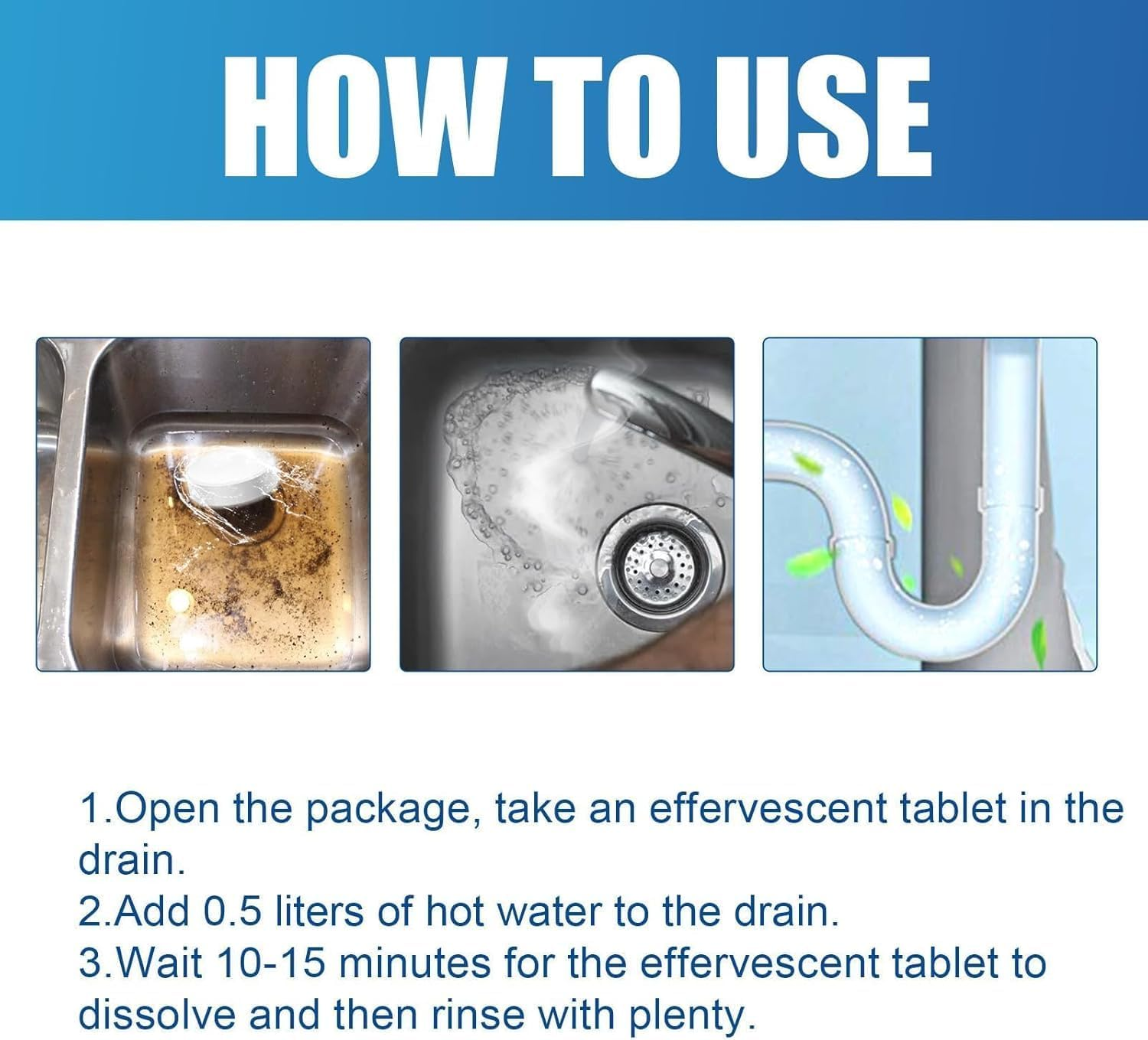 Drain Clog Remover, Powerful Quick Cleaning Drain Toilet Cleaner Tool,Sink Drain Cleaner for Kitchen, Bathroom,1 image number 5