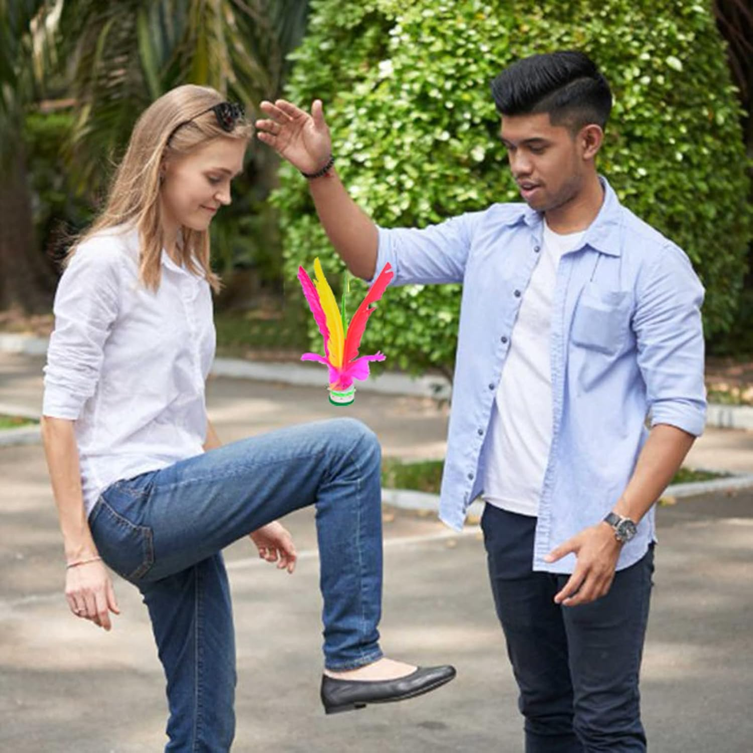 Baitaihem Kick Shuttlecock Chinese Jianzi Colorful Feather Foot Sports Outdoor Toy Game image number 5