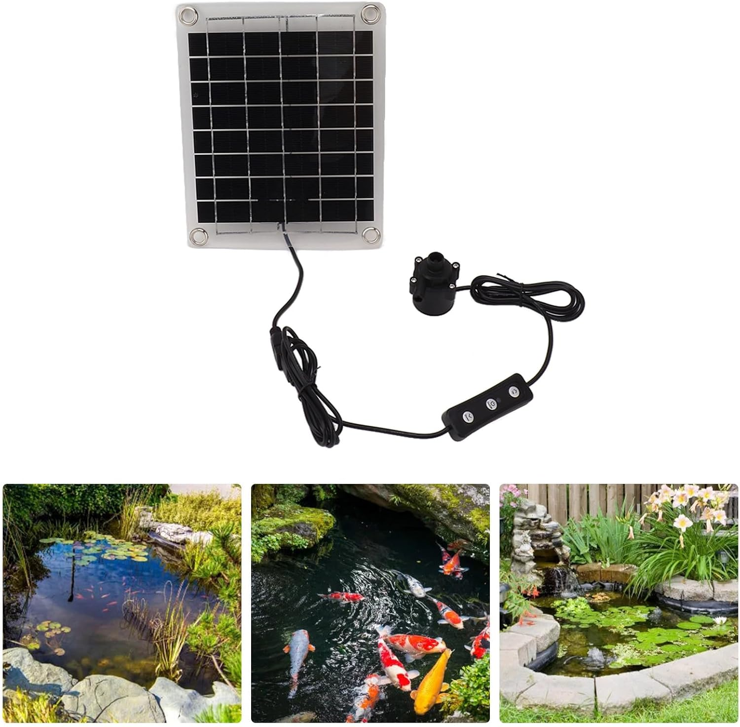 Solar Fountain Pump Kit, 12V 20W Solar Bird Bath Fountain Pump with Solar Panel, Adjustable Irrigation Solar Water Pump Submersible Pump for Ponds, Garden, Fish Tank, Pool, Outdoor image number 1