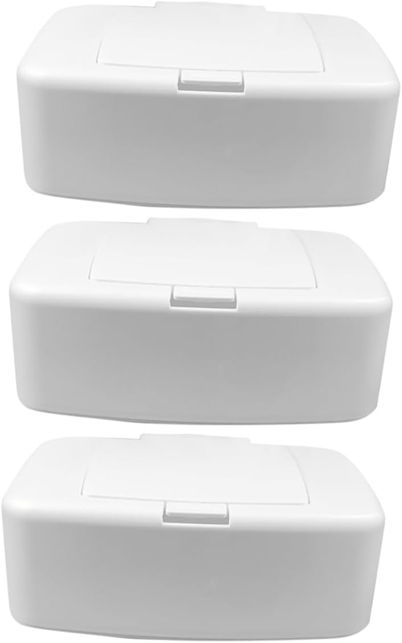 3Pcs Tissue Container Wipe Dispenser Box for Living Room Office Nursery Simple Design Easy to Use Keeps Wipes Clean and Organized image number 5