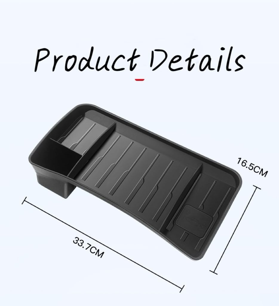 Center Console Organizer for Tesla, Tray-Effective Utilization, Back Screen Storage Box Compatible with Tesla 2021-2024 Model Y and Tesla 2021-2023 Model 3 image number 5