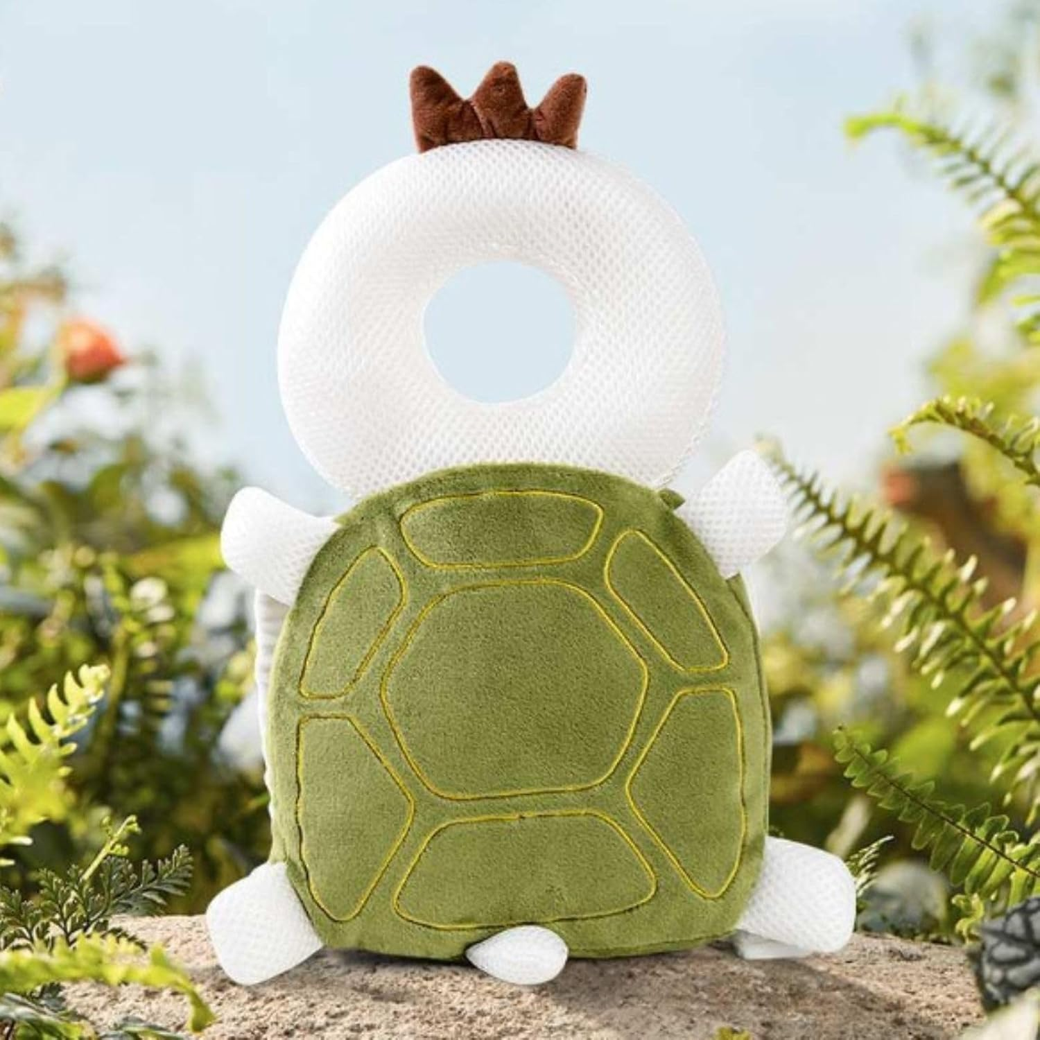 Poemtian Child Anti-Fall Back Protector, Head Protection Cushion, Cartoon Animal Shape Mesh Toddler Safety Head Protector for Baby Walking image number 3