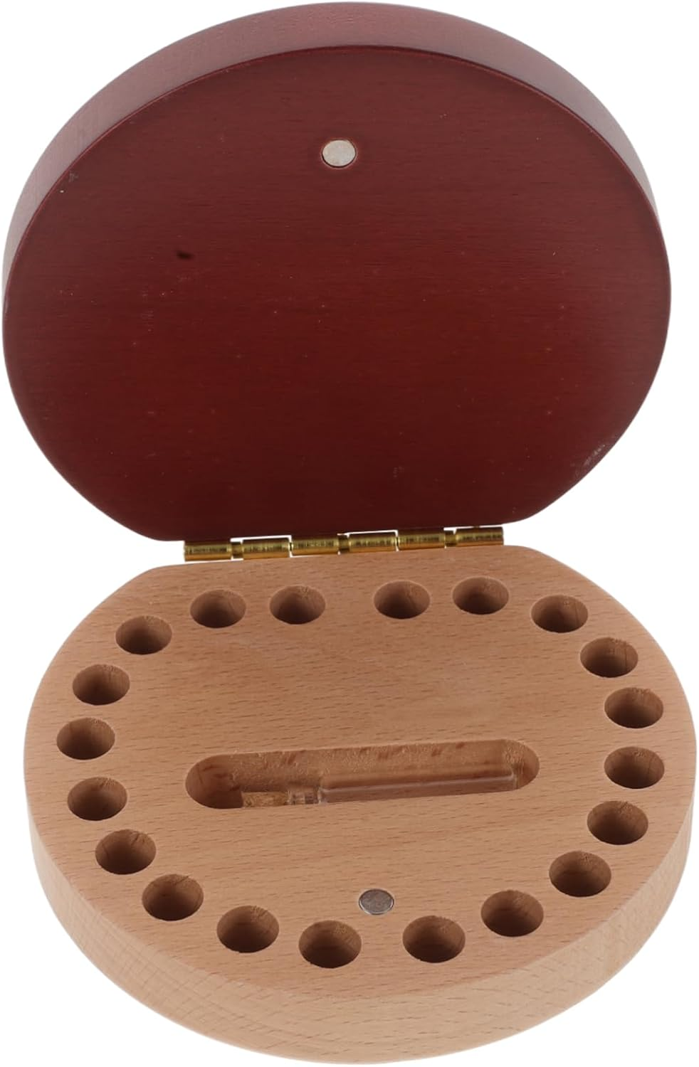 SUPVOX Teeth Keepsake Box Holder Wooden for First Haircut and Milk Teeth Preservation image number 5