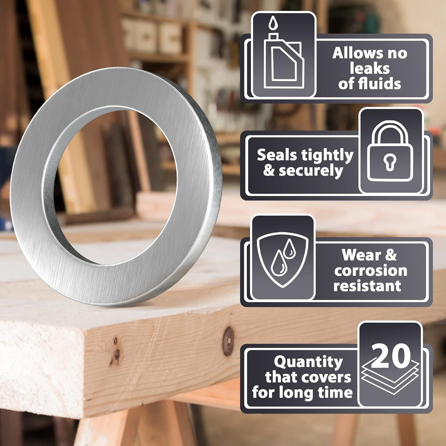 (12Pcs) 6Pcs Transmission Fluid&6Pcs Rear Differential Oil Drain Plug Washer Gasket Seal -20Mm+18Mm,Oem PN Part# 94109-2000&90471-Px4-000,Replacement for Hon-Da Acu-Ra Civ-Ic Acc-Ord Odys-Sey Fi-T image number 2