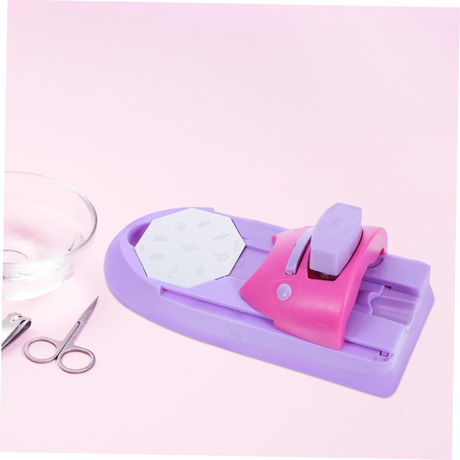 PACKOVE Nail Stamper Kit 10-Piece Set Nail Stamping Plates DIY Pattern Printing Machine for Manicure Art Green Box Suitable for Home Use image number 2