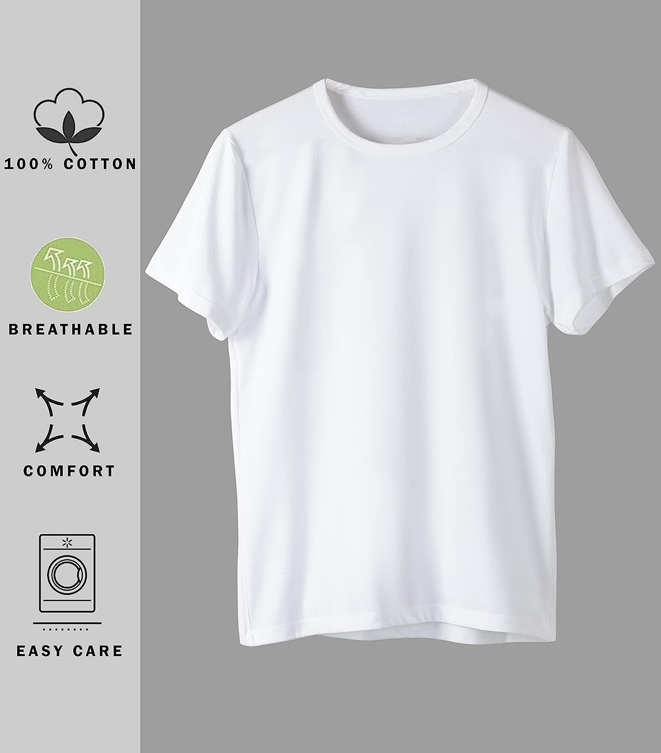 Iblunt T-Shirts Printed Essentials Girls Unisex Kids 6-Pack Short-Sleeve Tee Tops round Neck Cotton Tshirt Boys Girls Multipack 8-10 Years Multicolour image number 3