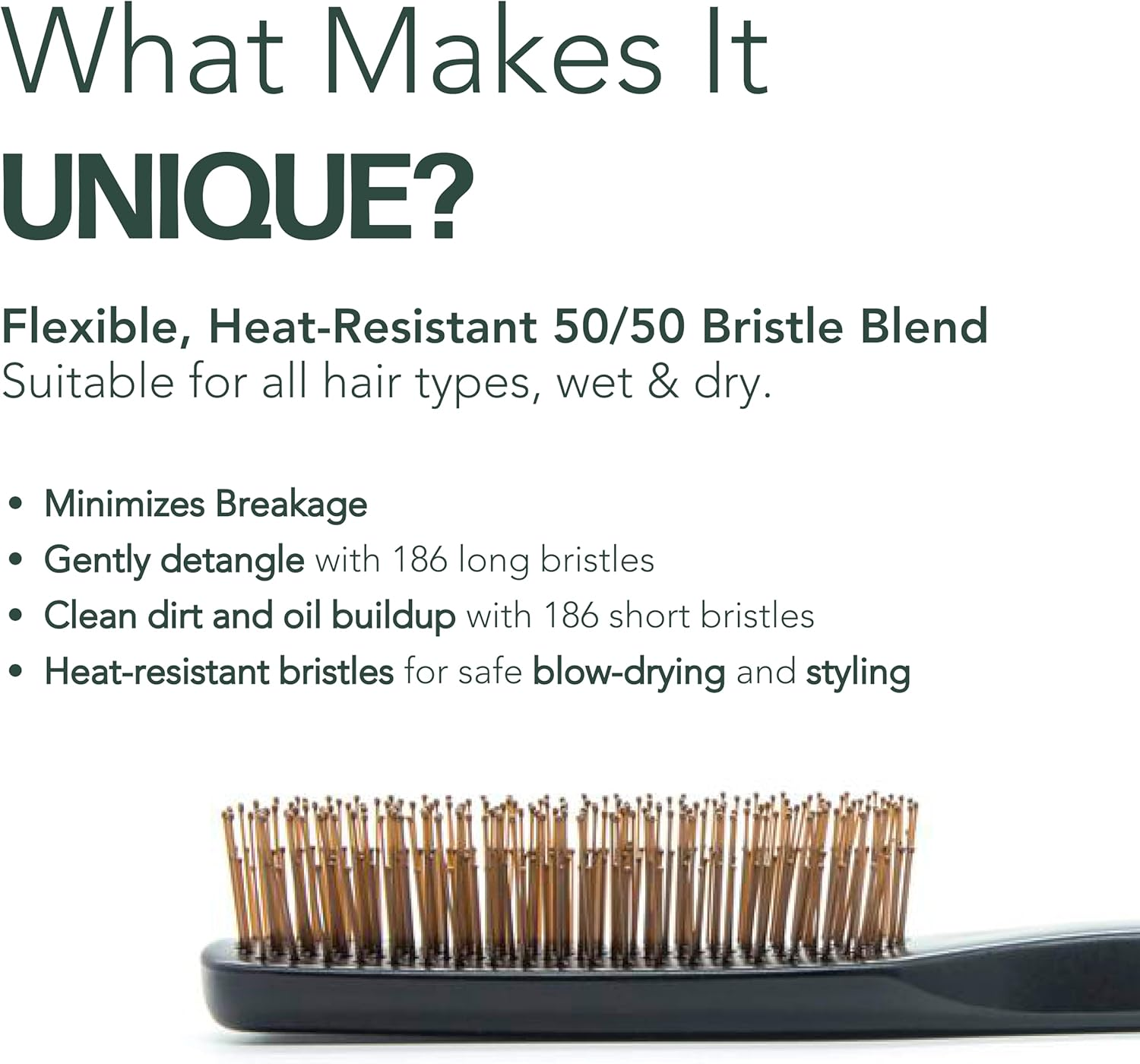 Uffy Dual Nylon Bristle Detangling Hair Brush for Women, Wet Dry Hairbrush Detangler, Suitable for Curly and Thick Hair, Blow Drying Smoothing Hair Product, Multifunctional for All Hair Types image number 4