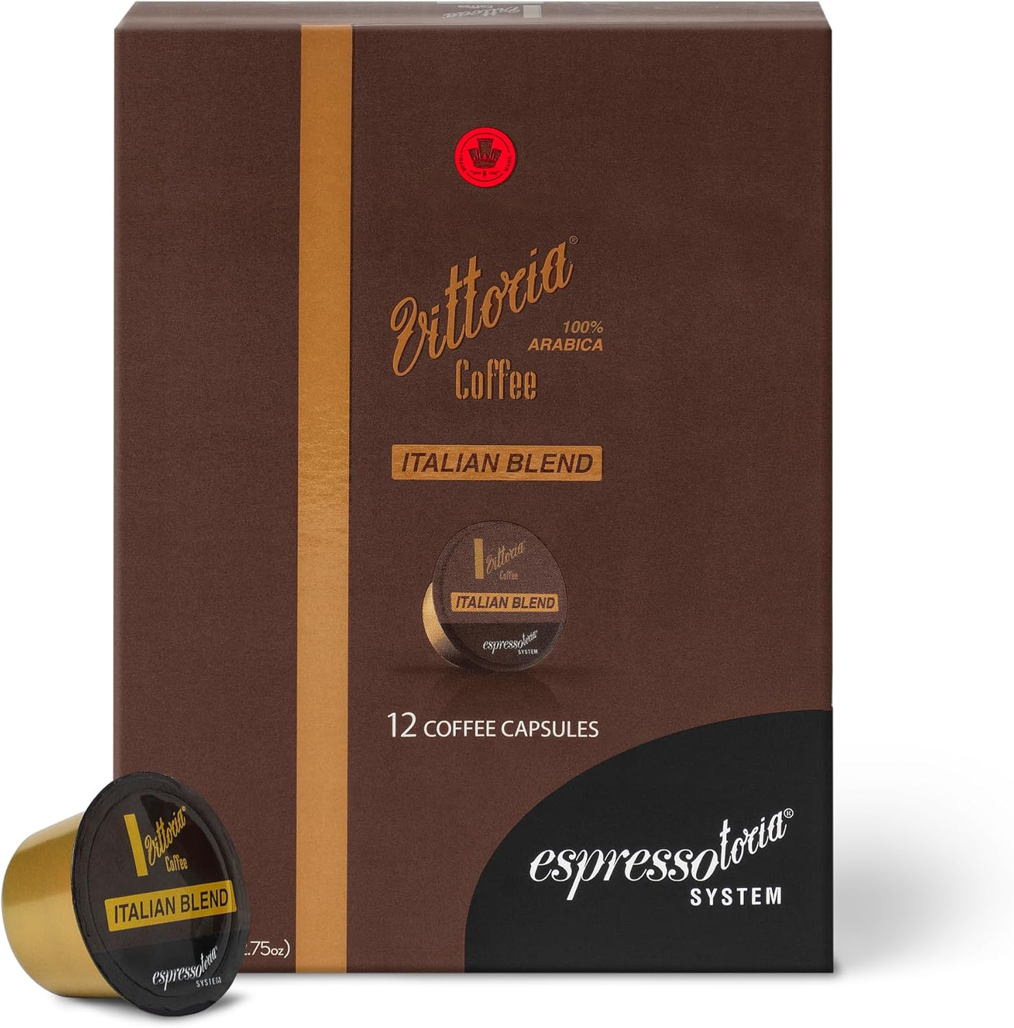 Vittoria Coffee Italian Blend Espressotoria System Capsules 78 G (Case of 12) image number 2