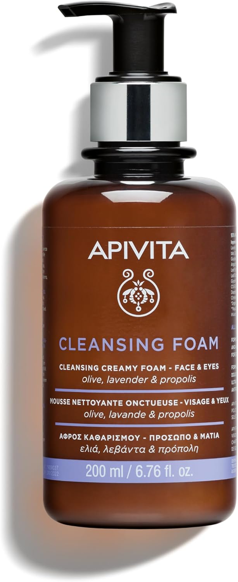 Apivita Cleansing Foam with Olive & Lavender for Face & Eyes 200Ml image number 1