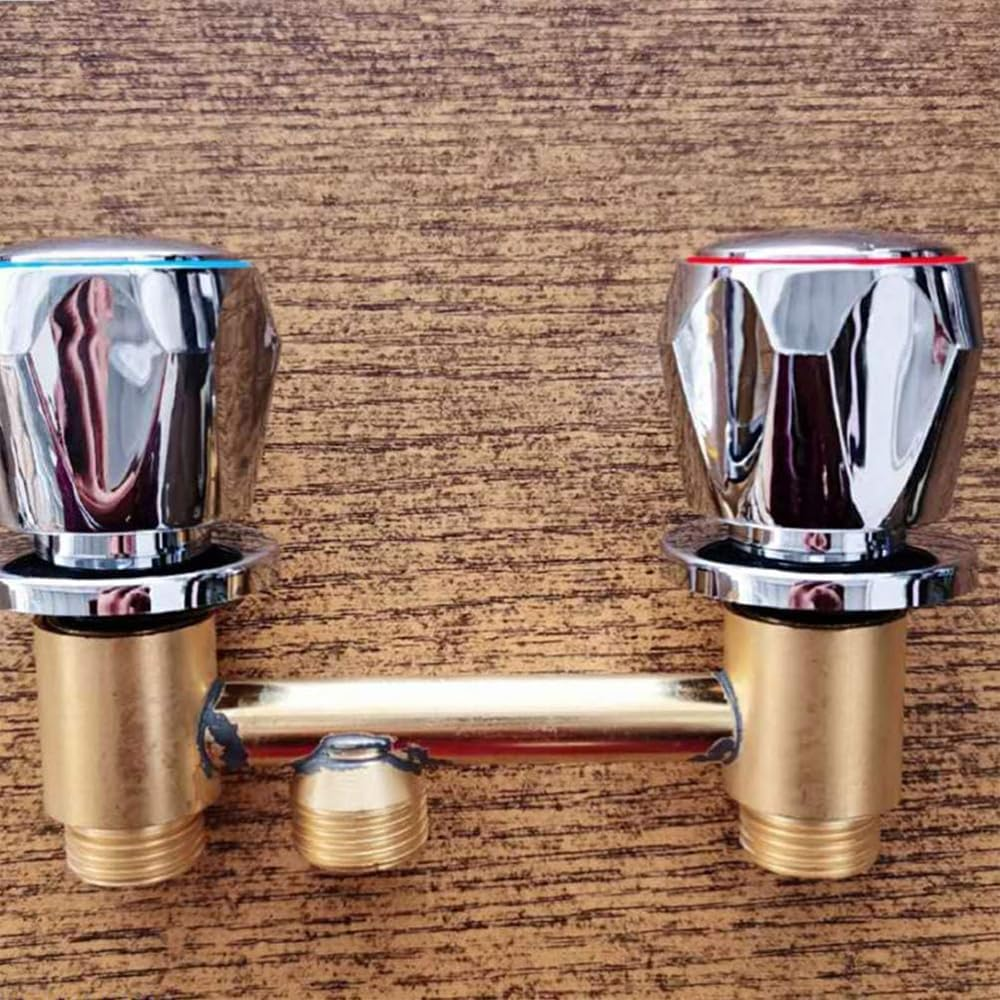 Faucet Handle Replacement Set, 2-Piece Hot and Cold Water Knobs, Kitchen and Bathroom Tap Controls image number 2
