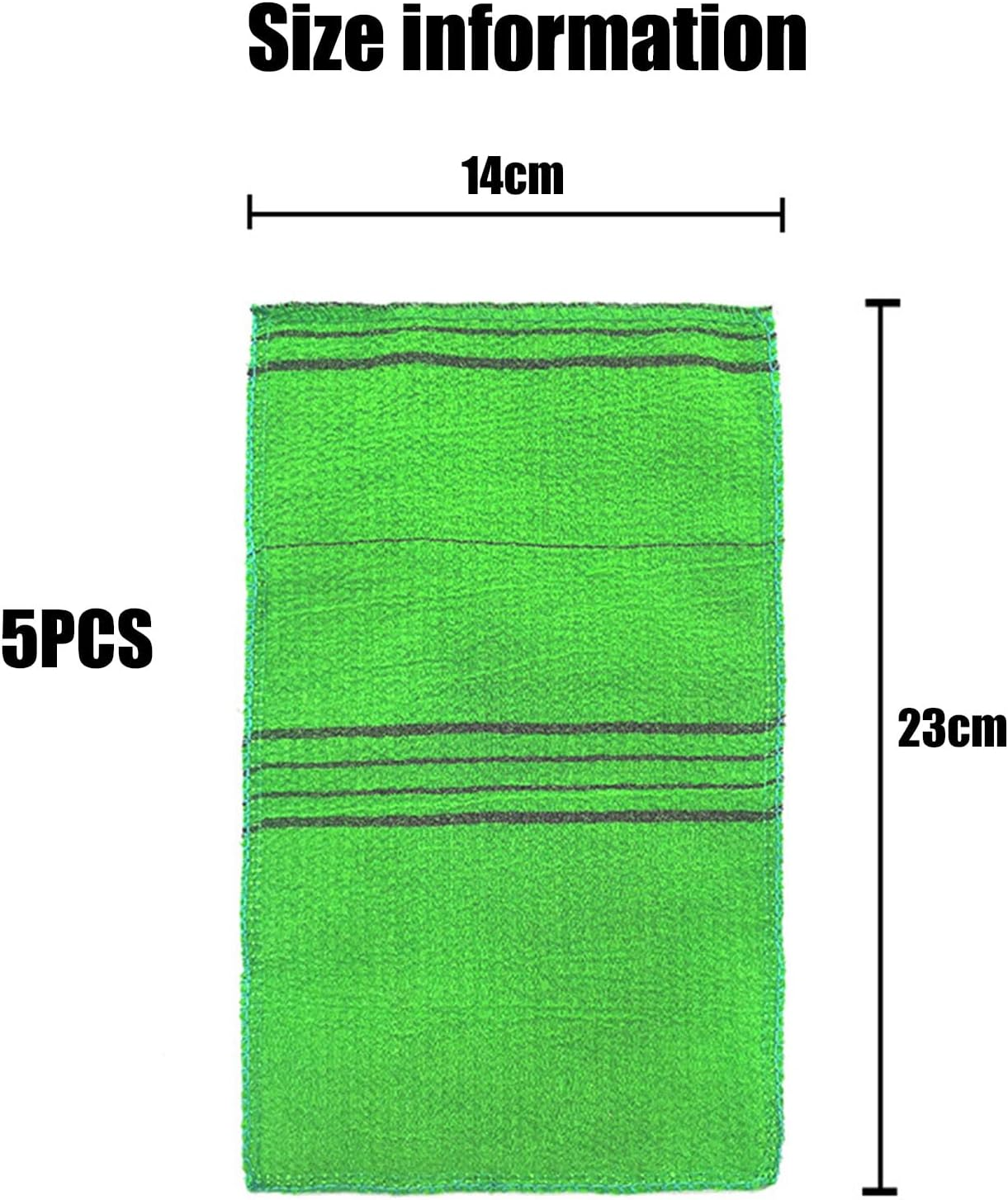 BGENHPON Korean Exfoliating Mitt Large Size 5 Colors Back and Body Exfoliating Washcloth for Removing Dry Skin Reusable Exfoliator for Smooth Skin (Mix 5) image number 5